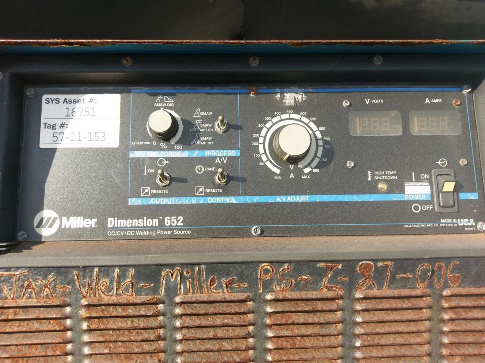 Miller Dimension 652 (2) CC/CV DC Welding Power Sources - Image 3 of 11