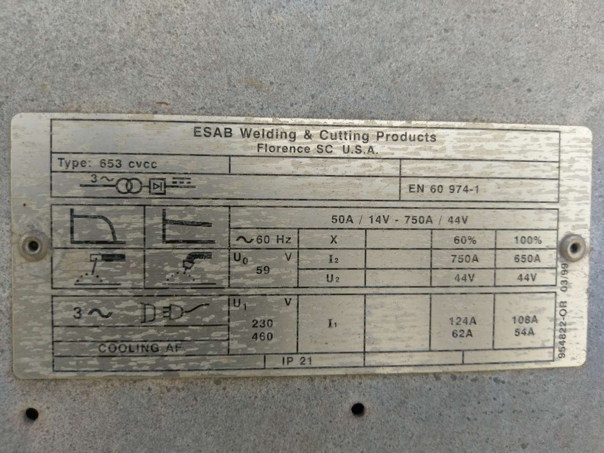 ESAB 653 CVCC (4) CC/CV Welding Power Sources - Image 7 of 26