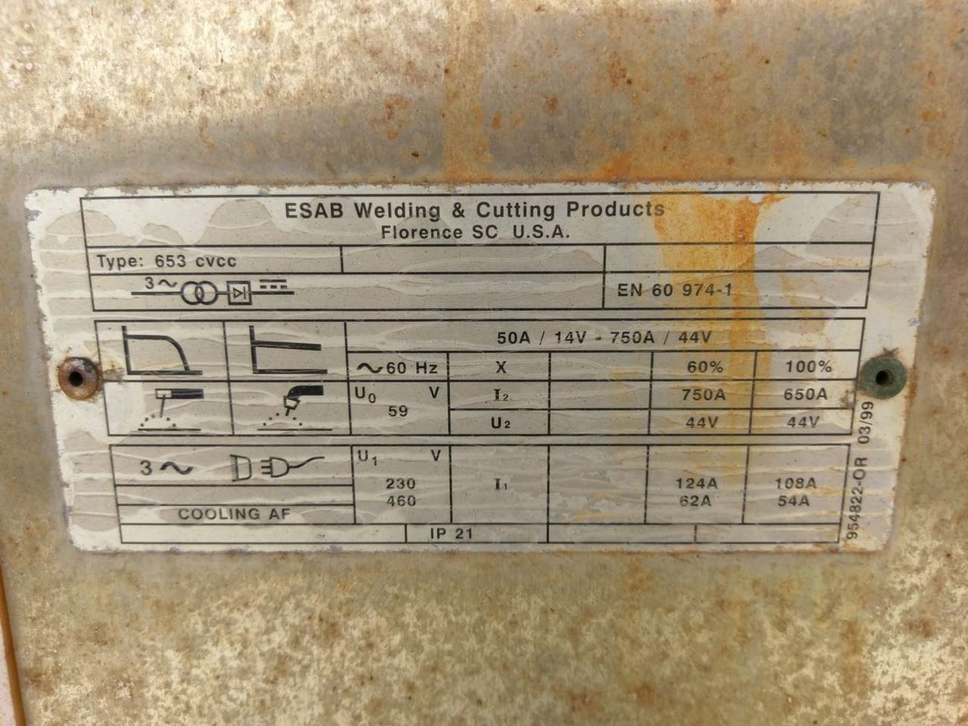 ESAB 653 CVCC (4) CC/CV Welding Power Sources - Image 7 of 26