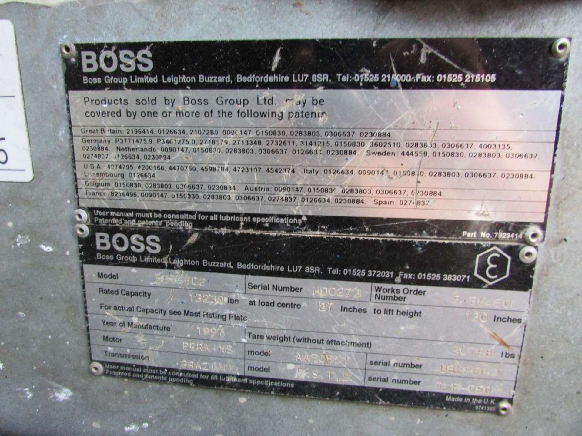 1997 Boss 567-5C2 Side Loading Fork Truck - Image 14 of 17