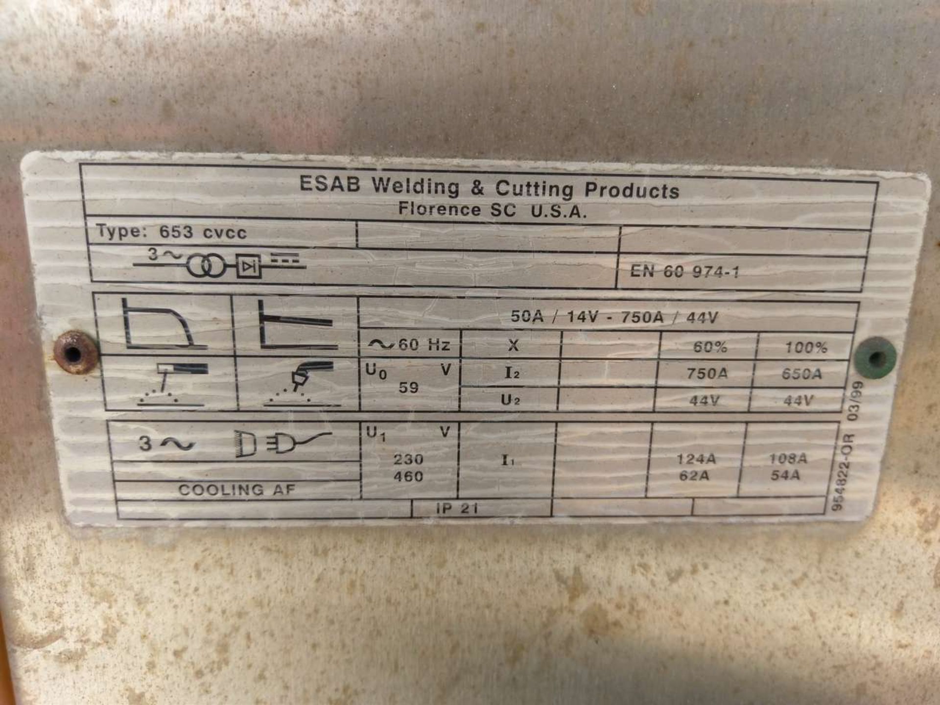 ESAB 653 CVCC (4) CC/CV Welding Power Sources - Image 13 of 26