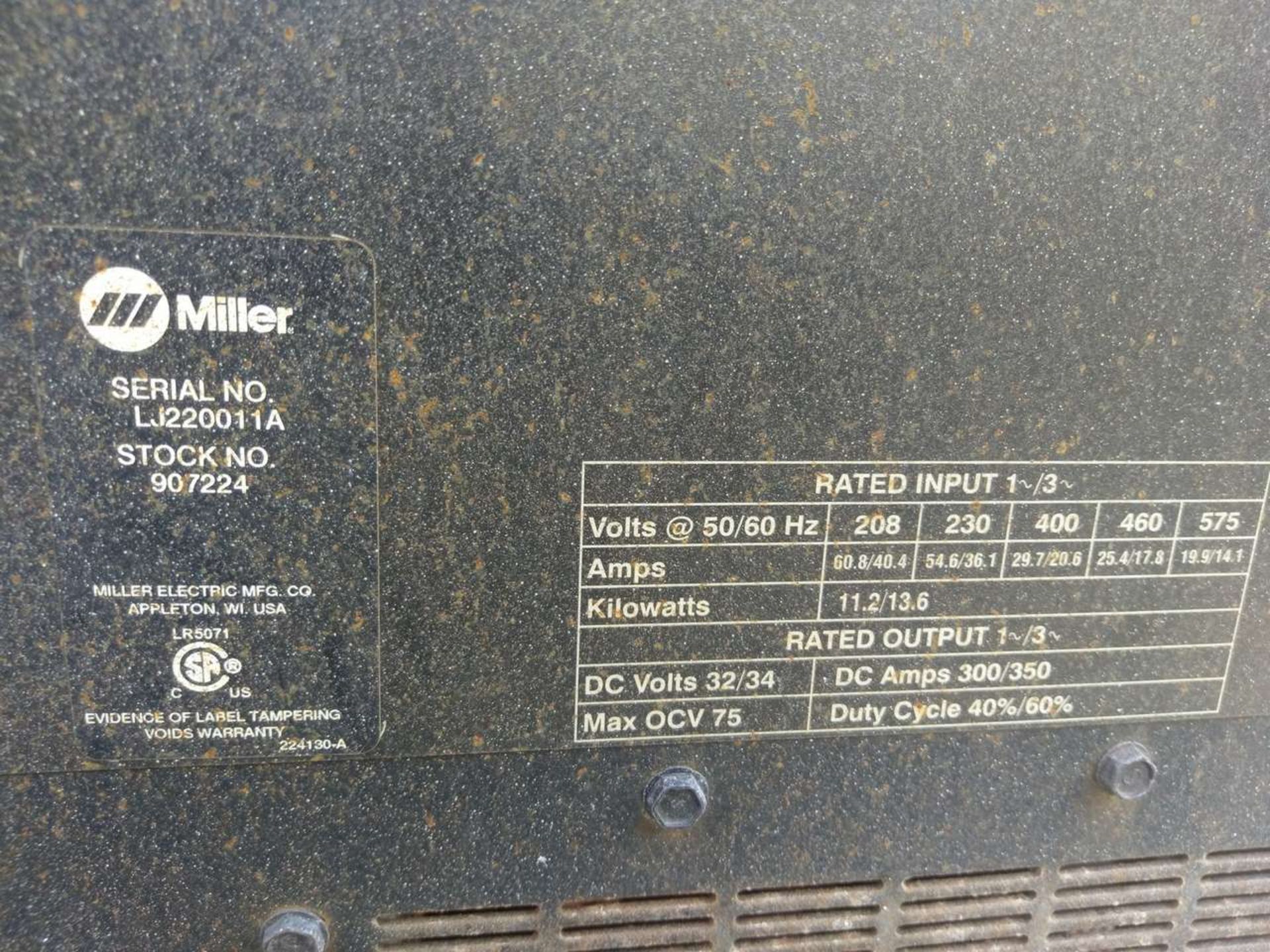 Miller XMT 350 VS (3) DC Inverter Arc Welder - Image 15 of 15