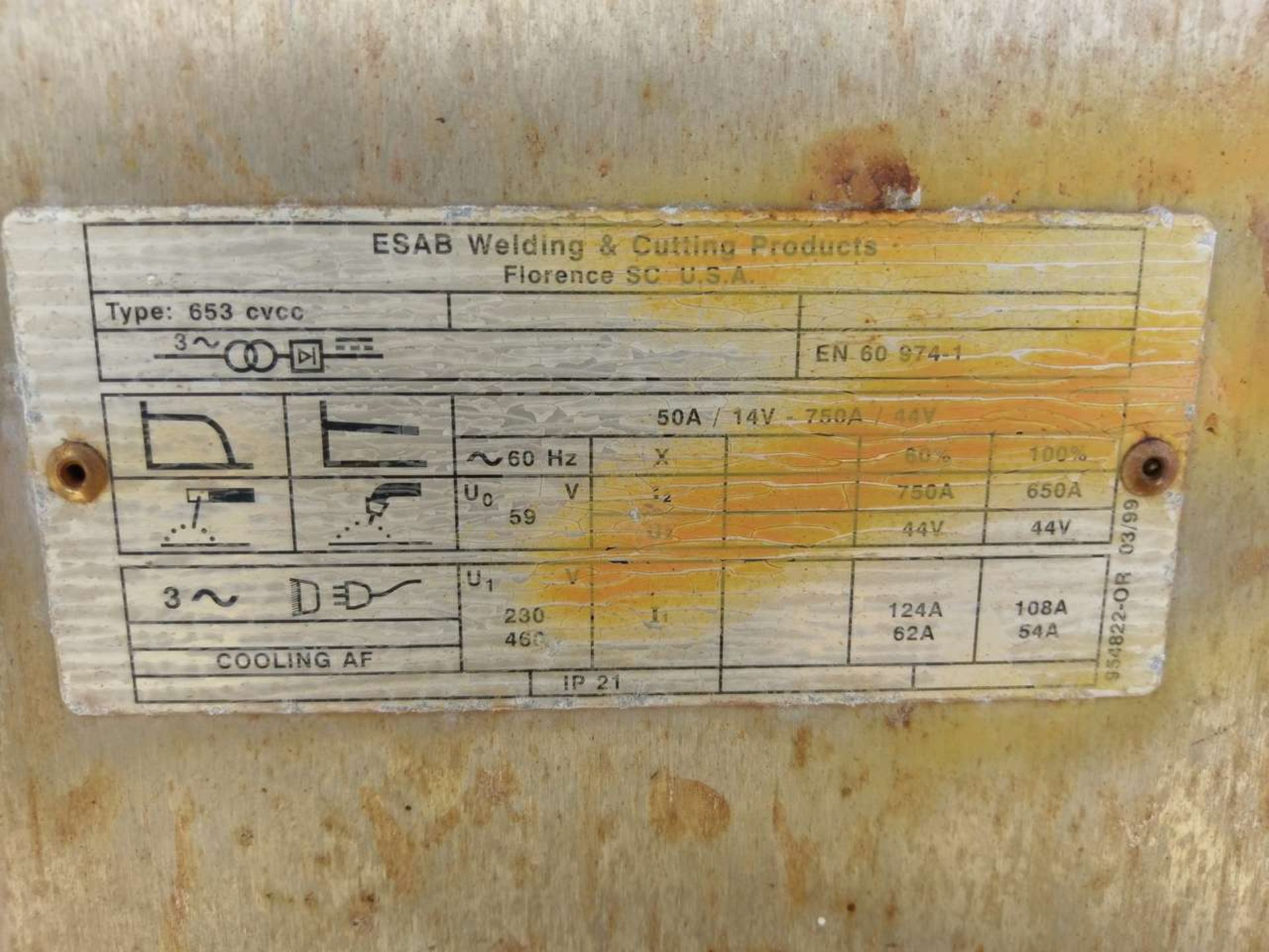 ESAB 653 CVCC (4) CC/CV Welding Power Sources - Image 13 of 26