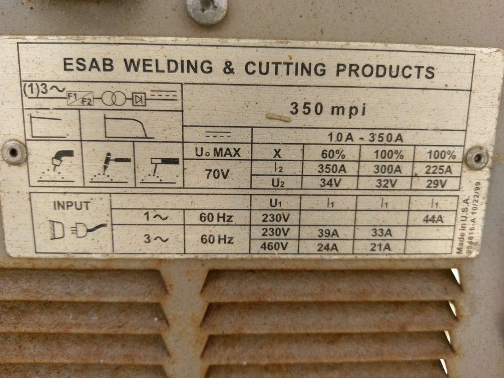 ESAB 350 mpi (4) Welding Power Source - Image 13 of 18