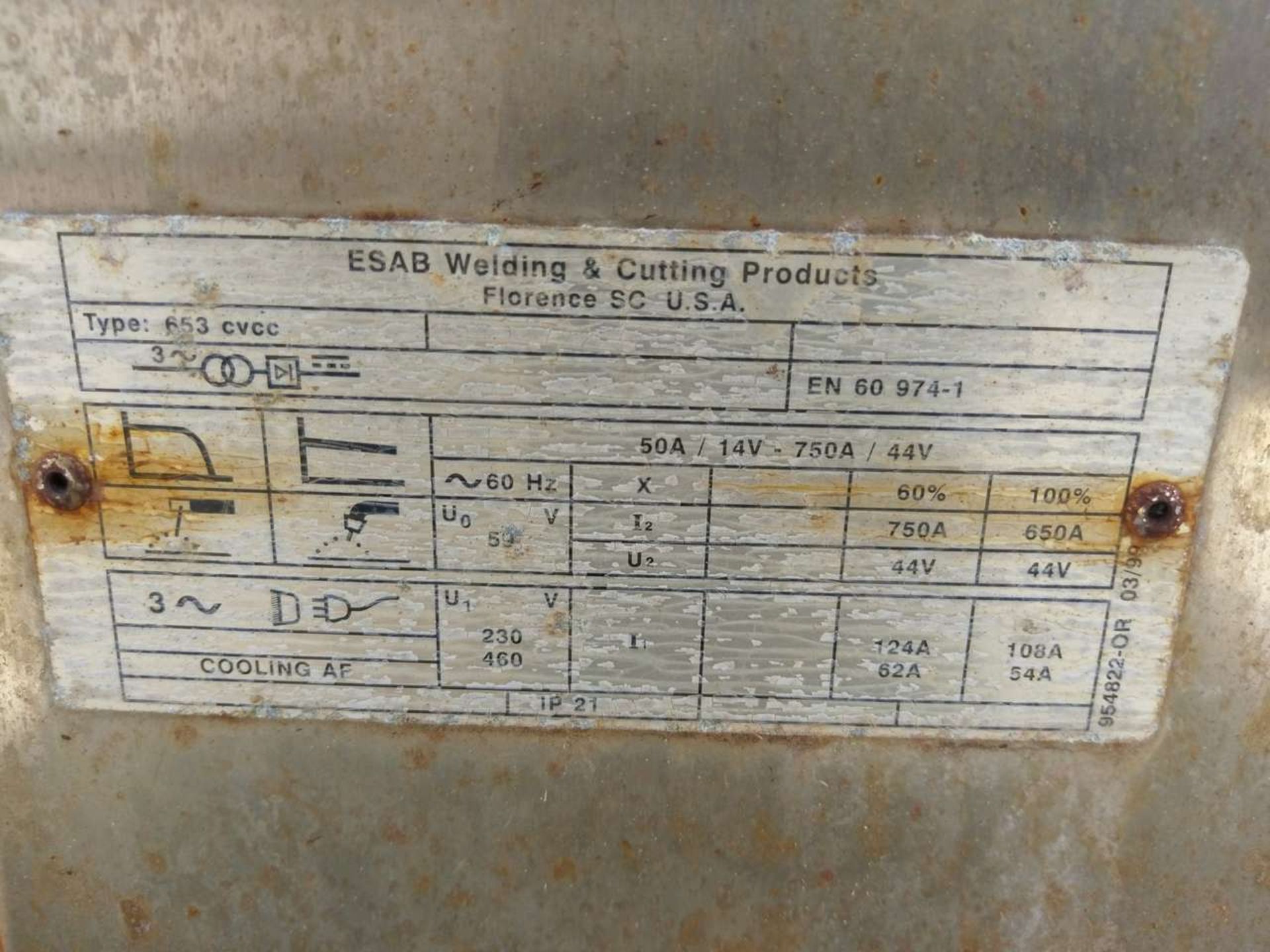 ESAB 653 CVCC (4) CC/CV Welding Power Sources - Image 19 of 26