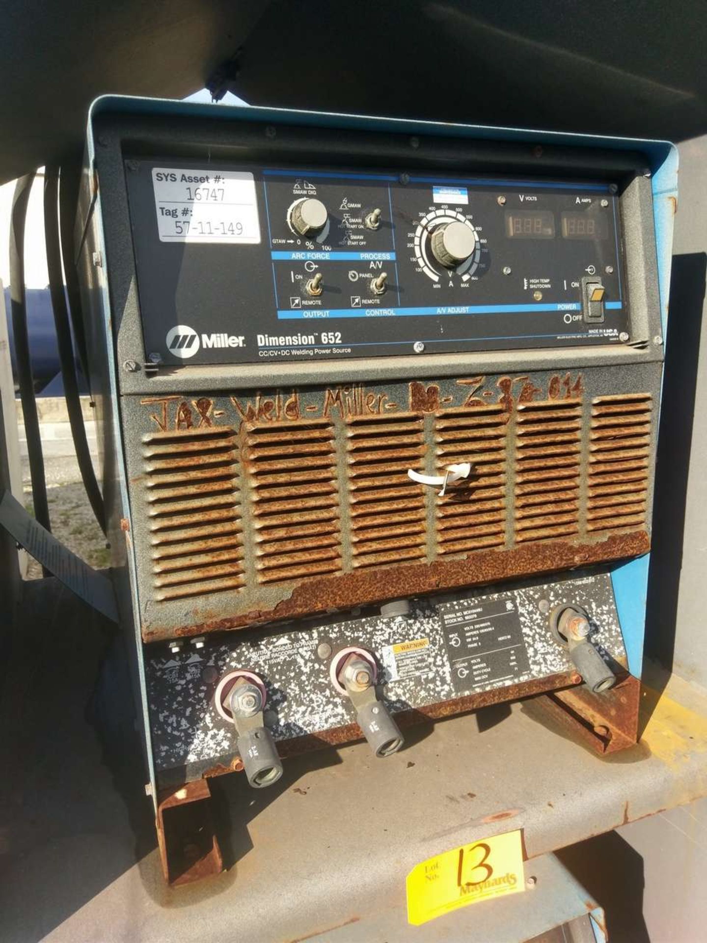 Miller Dimension 652 (2) CC/CV DC Welding Power Sources - Image 2 of 11