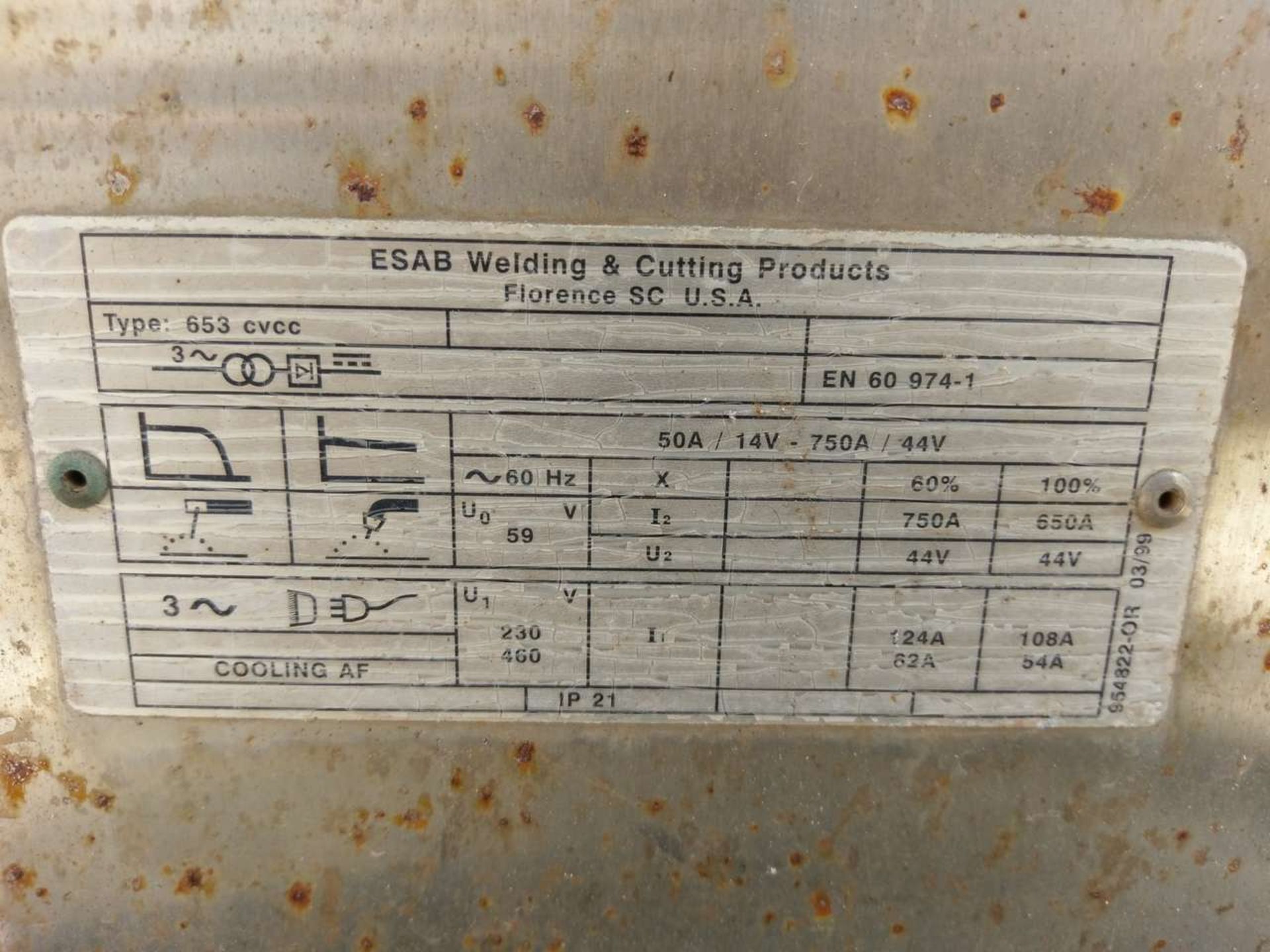 ESAB 653 CVCC (4) CC/CV Welding Power Sources - Image 19 of 26