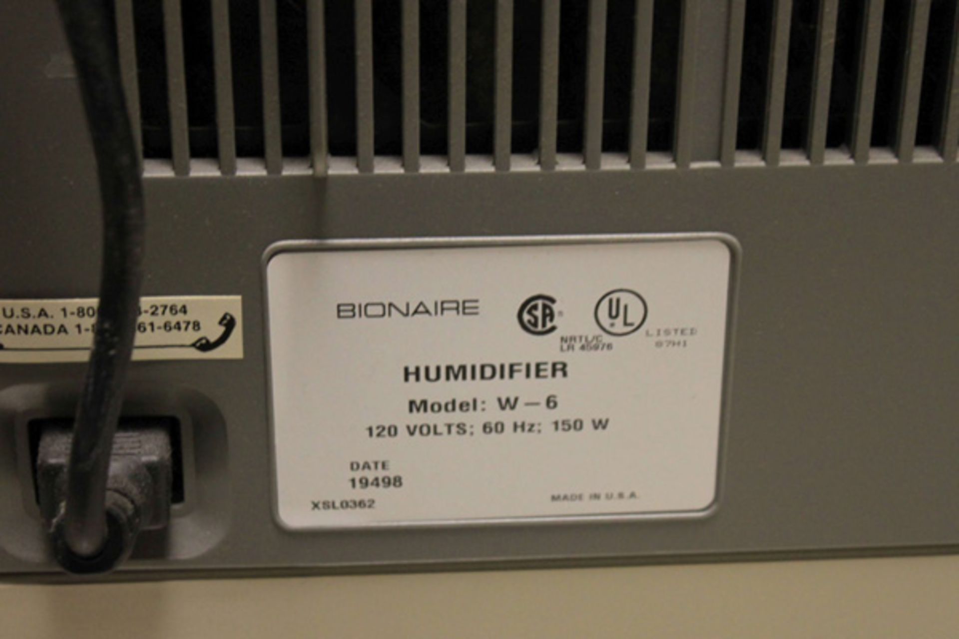 (2) Bionaire Humidifiers, Model W-6 - Image 2 of 2