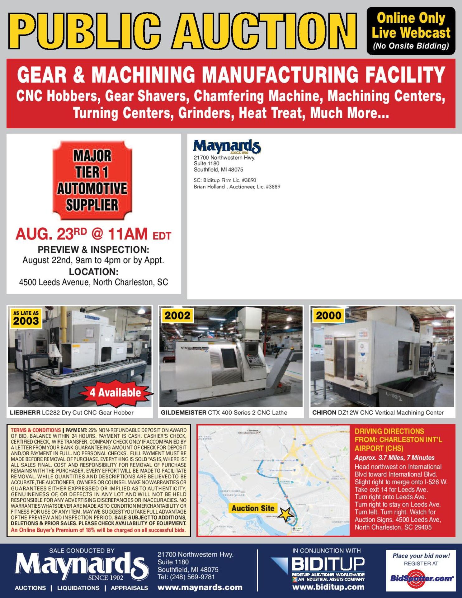 Full Catalog Coming! MAJOR TIER 1 AUTOMOTIVE SUPPLIER - GEAR AND MACHINING MANUFACTURING FACILITY - Image 4 of 4