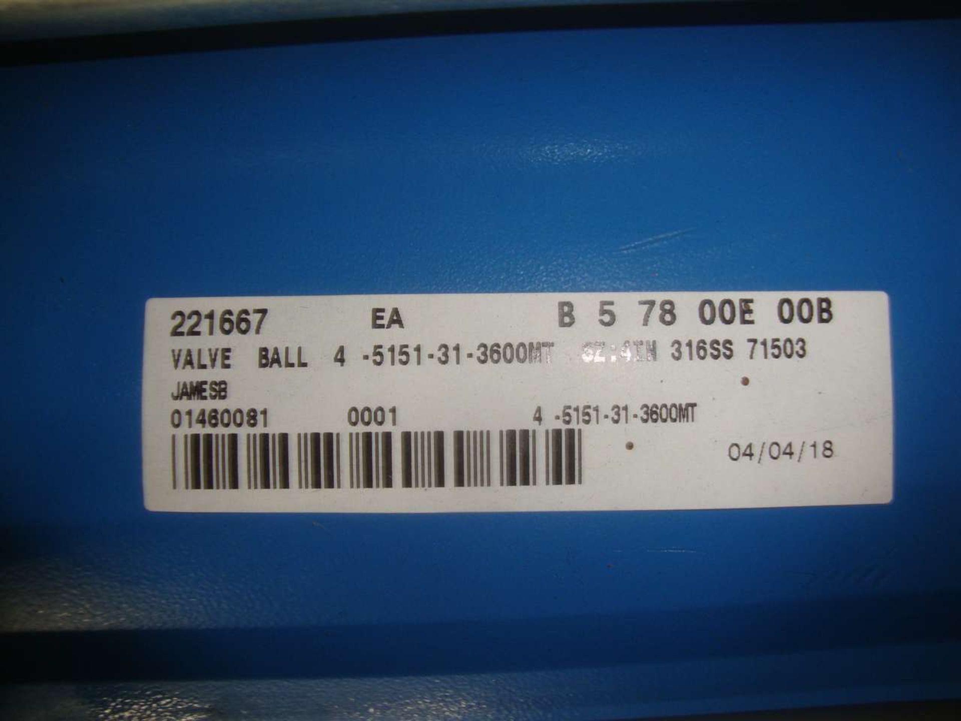 James 4"7150-31-3600MT Automatic Ball Valve - Image 2 of 2