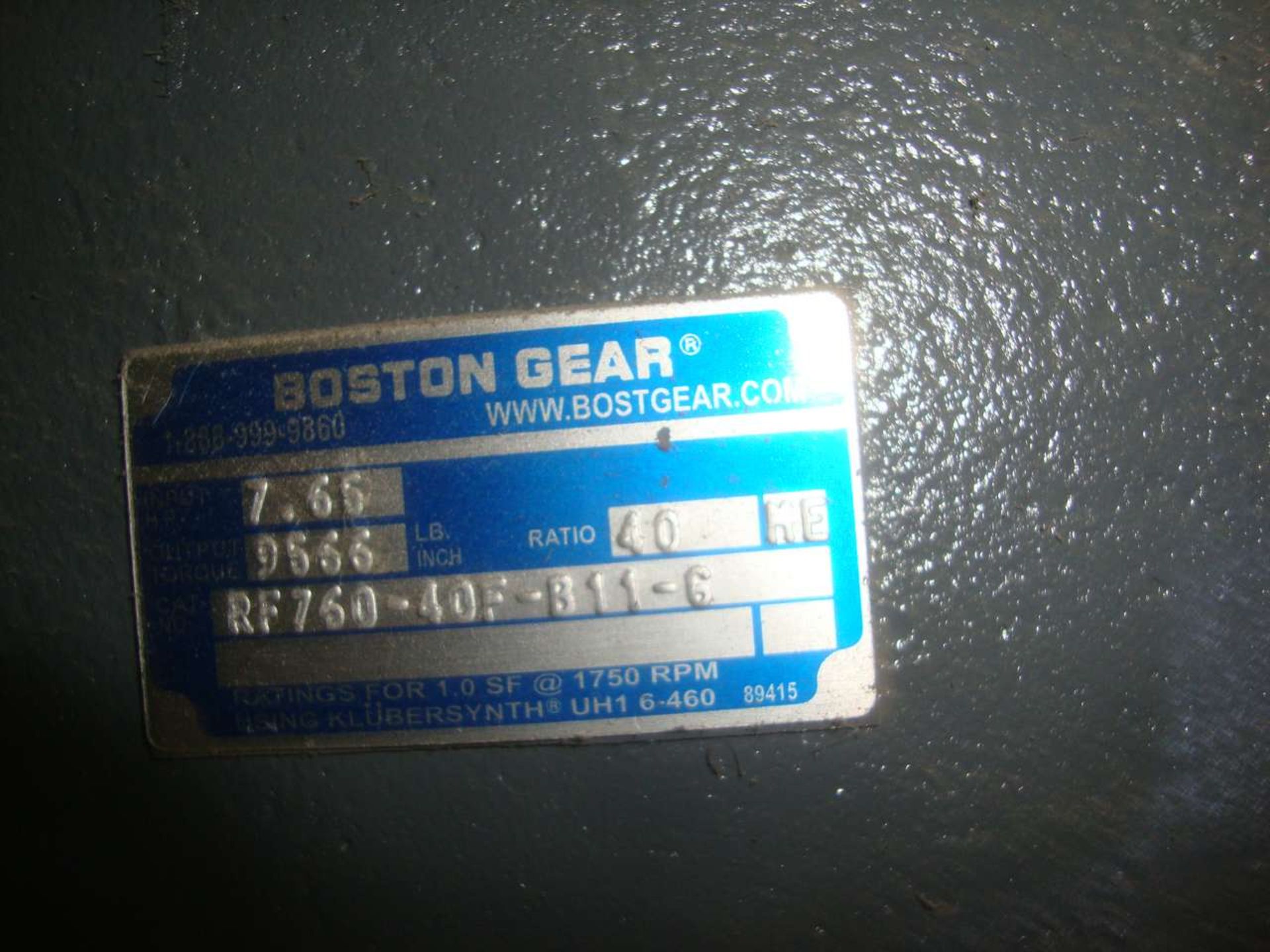 Boston Gear RF760-40F-B11-6 Gear Box - Image 2 of 2