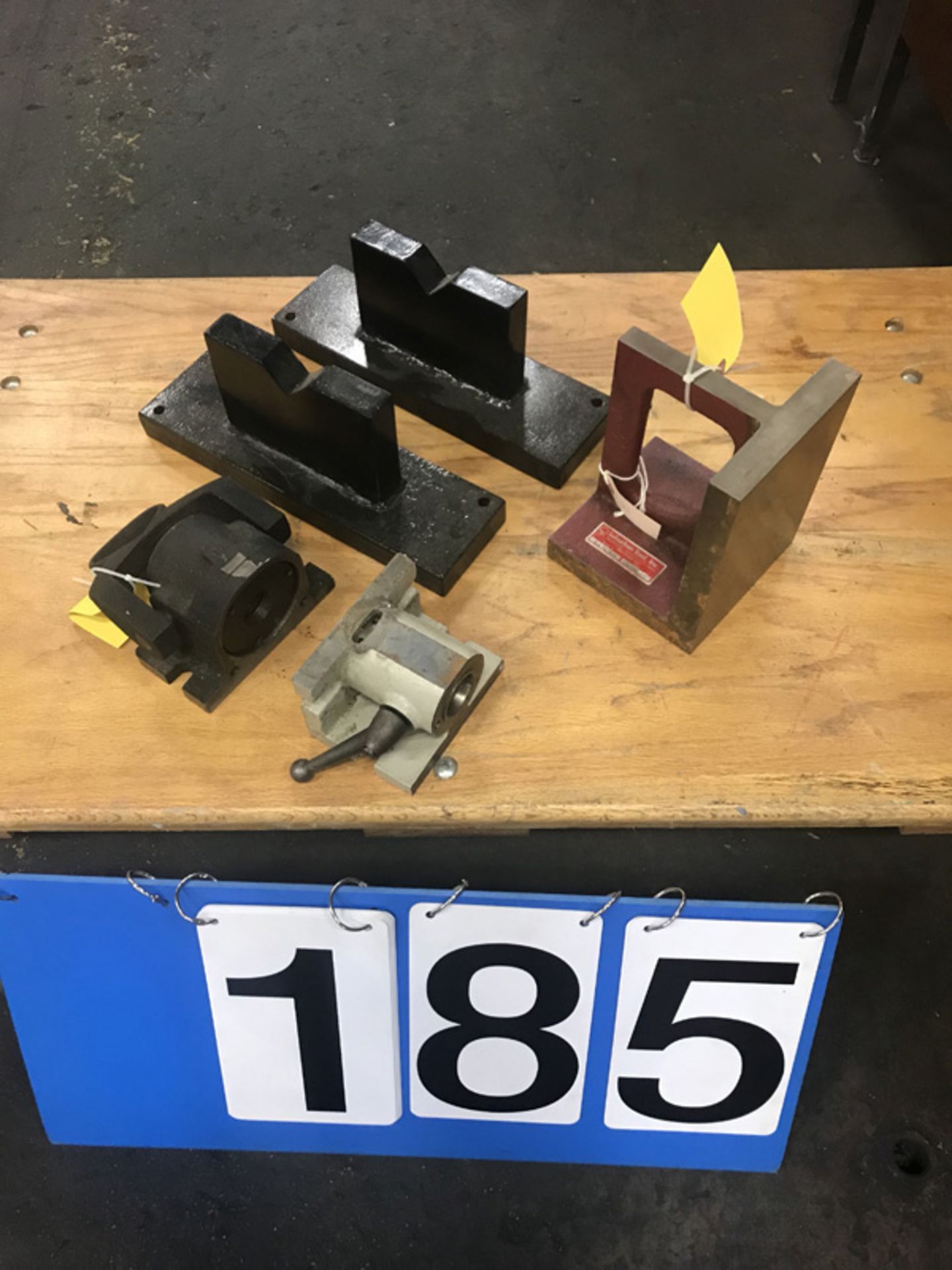 Lot 2 5c clamp fixtures, v block clamp fixture, 6” angle plate