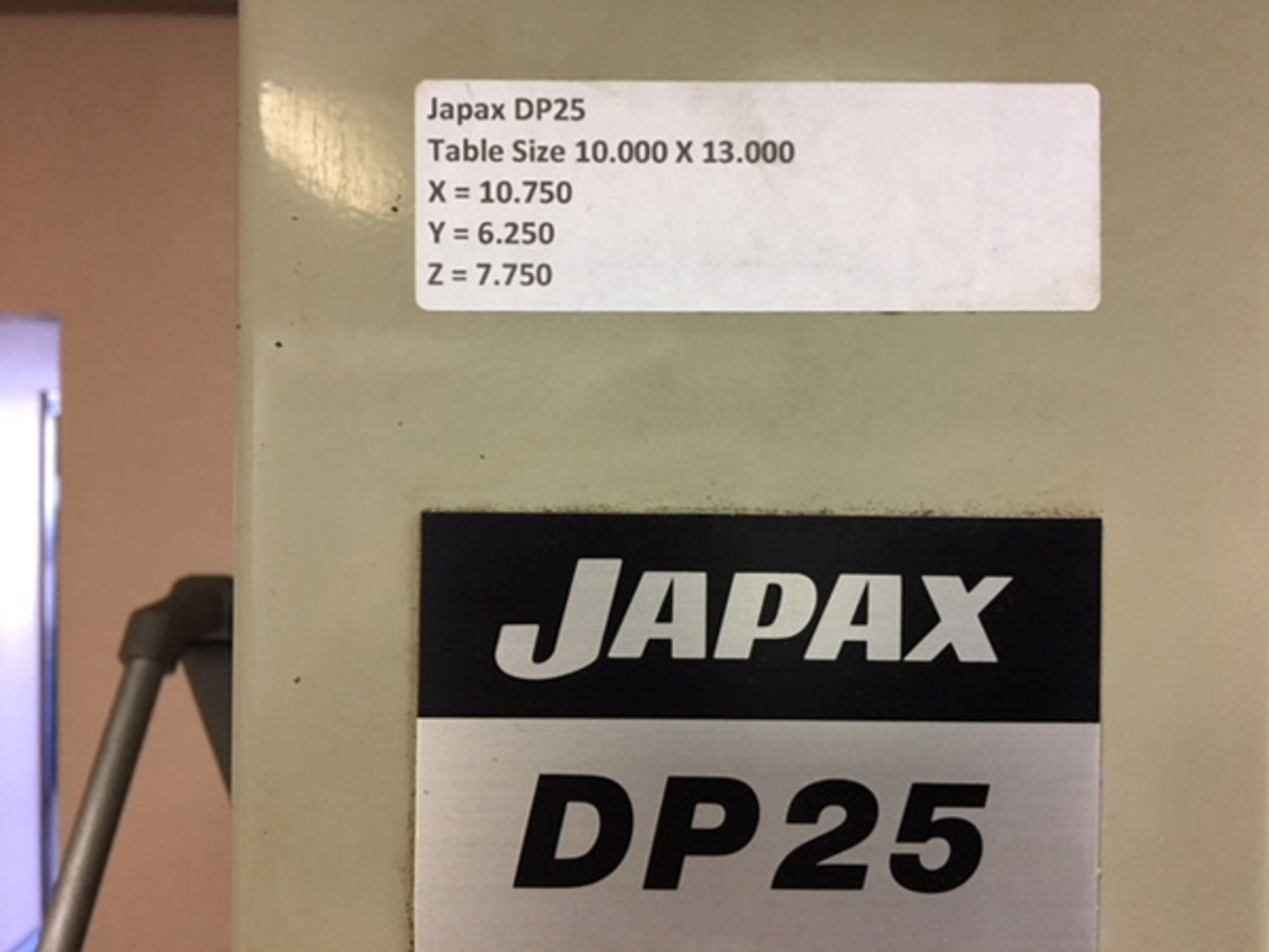 1983 Japax DP25 Die Sinker EDM W/ Japas AS-2, X - 10.75, Y - 6.25, Z - 7.75, Table - 10" x 13" - Image 5 of 7