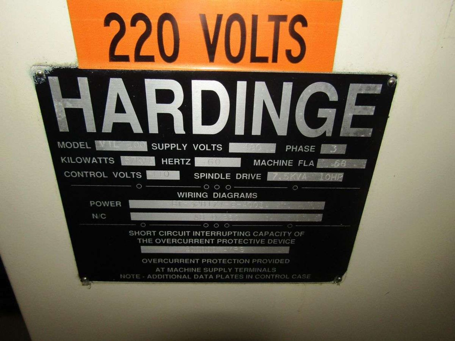 Hardinge VTL100 CNC Vertical Turret Lathe - Image 9 of 14