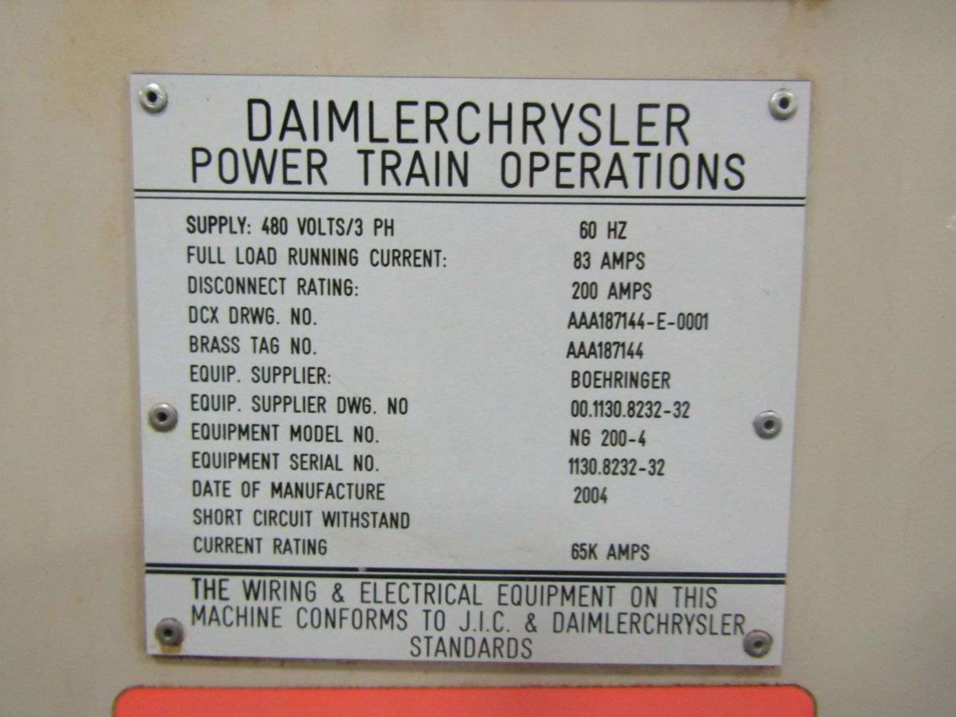 2004 Boehringer NG200-4 CNC Twin Turret Lathe - Image 8 of 11