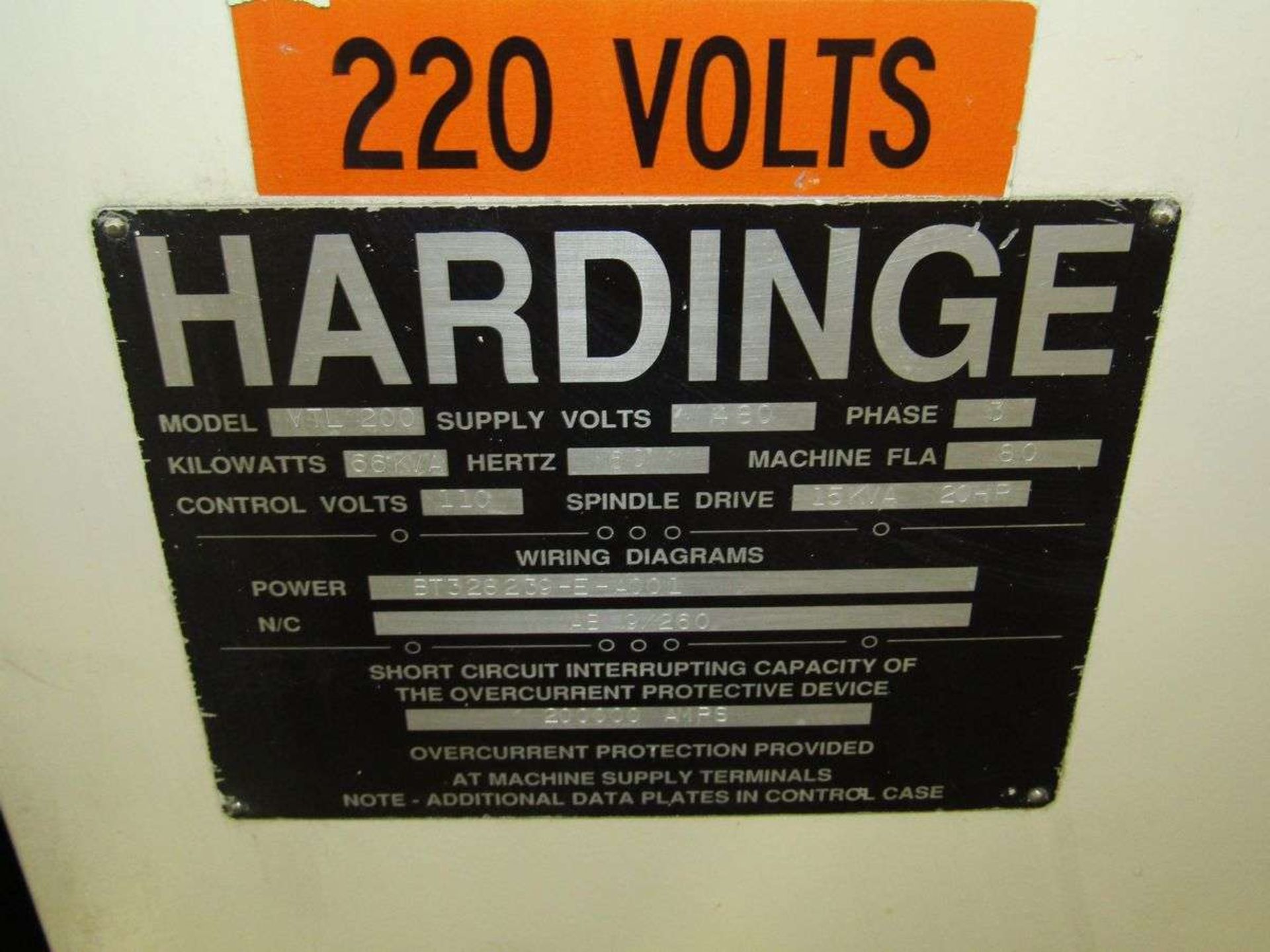 Hardinge VTL200 CNC Vertical Turret Lathe - Image 10 of 14