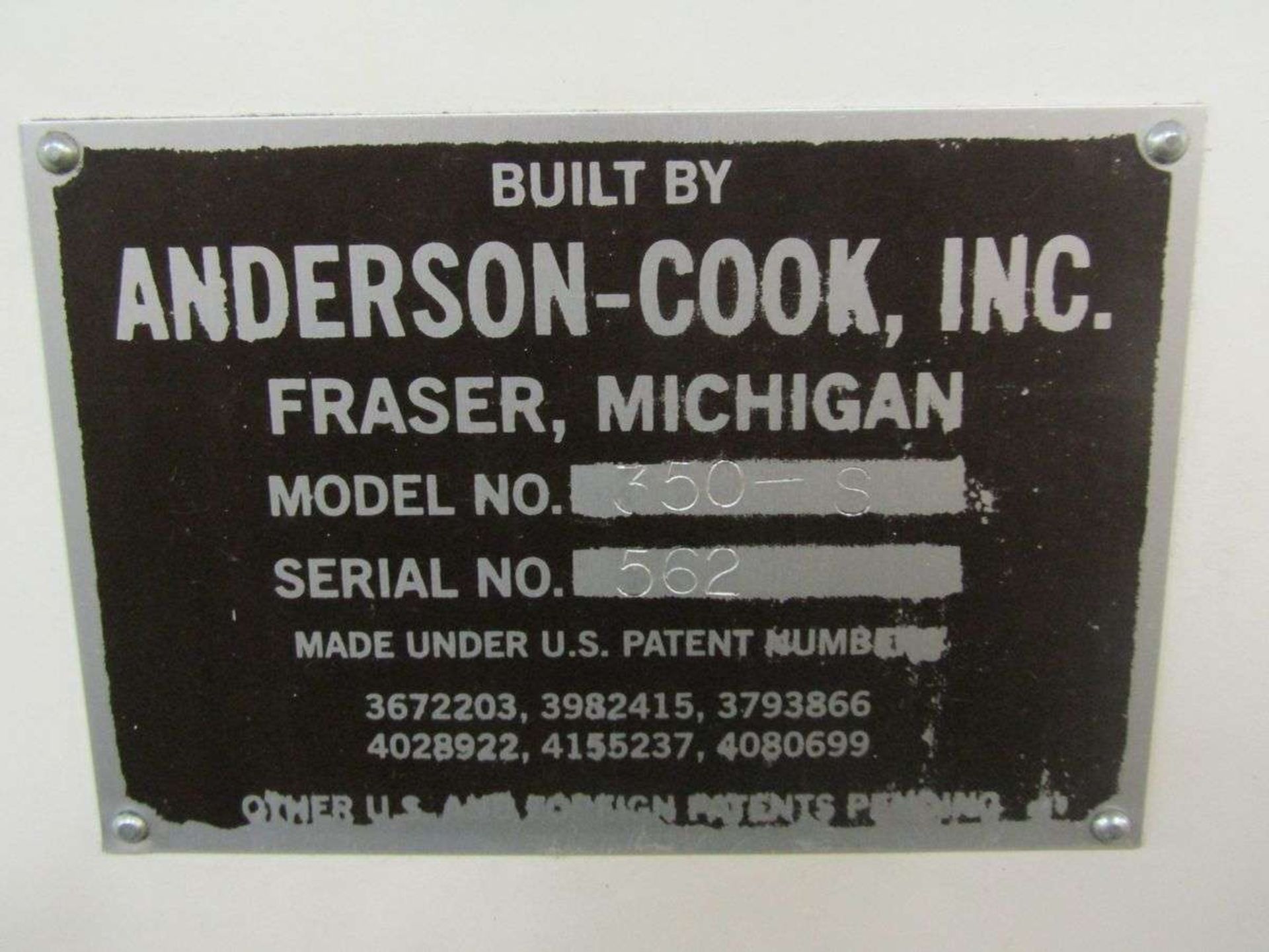 Anderson-Cook 350-S Marand Spline Roller - Image 7 of 12