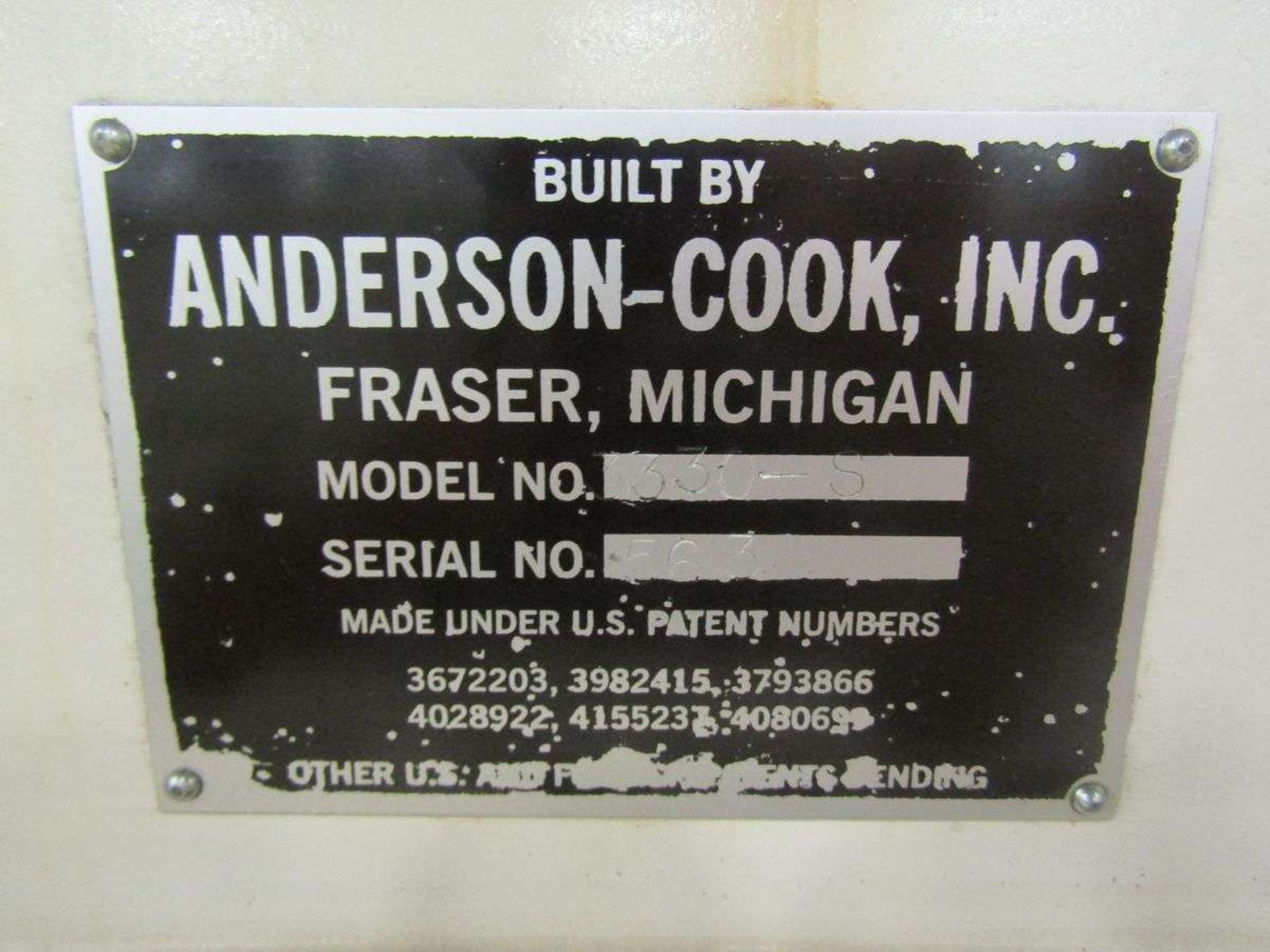 Anderson-Cook 3330-S Marand Spline Roller - Image 7 of 7