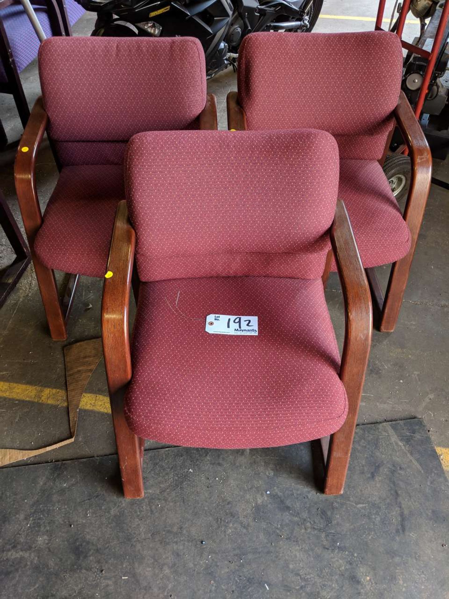 LOT OF 4 RED CHAIRS
