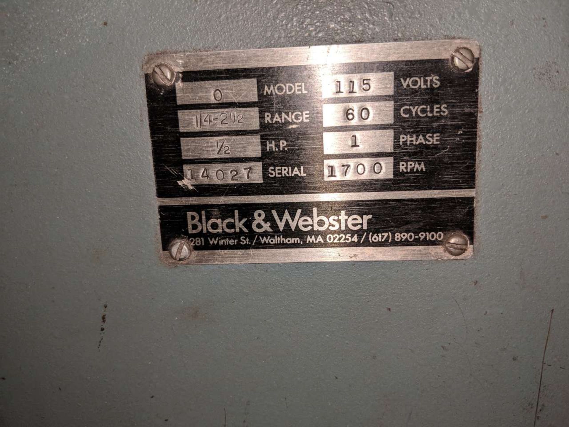 BLACK AND WEBSTER TOOL SHARPENER - Image 2 of 4