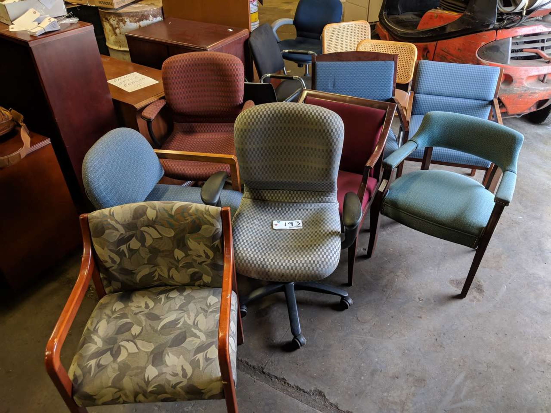 LOT OF 13 CHAIRS, VARIOUS STYLES