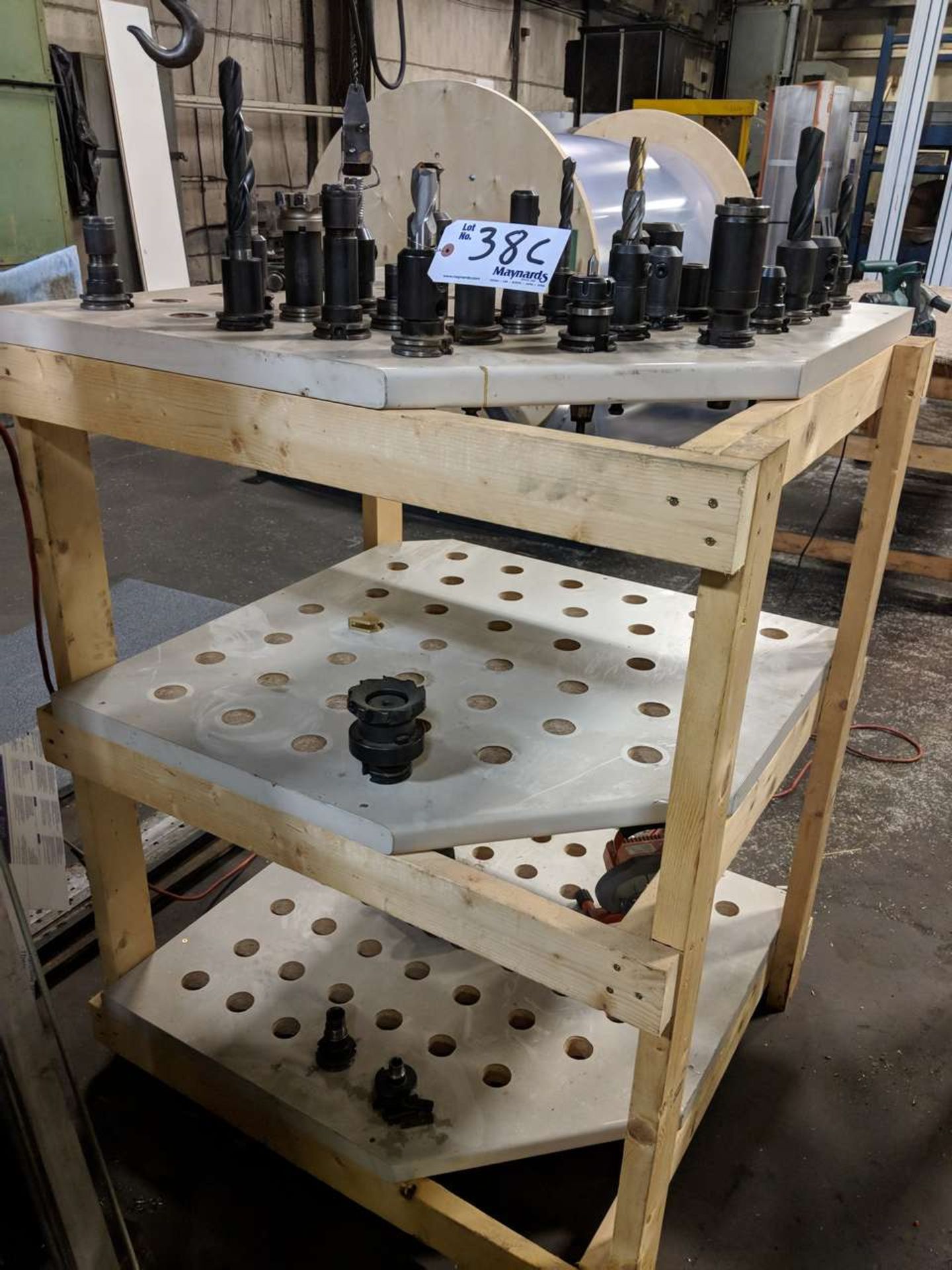 RACK W/ TOOL HOLDERS AND END DRILLS