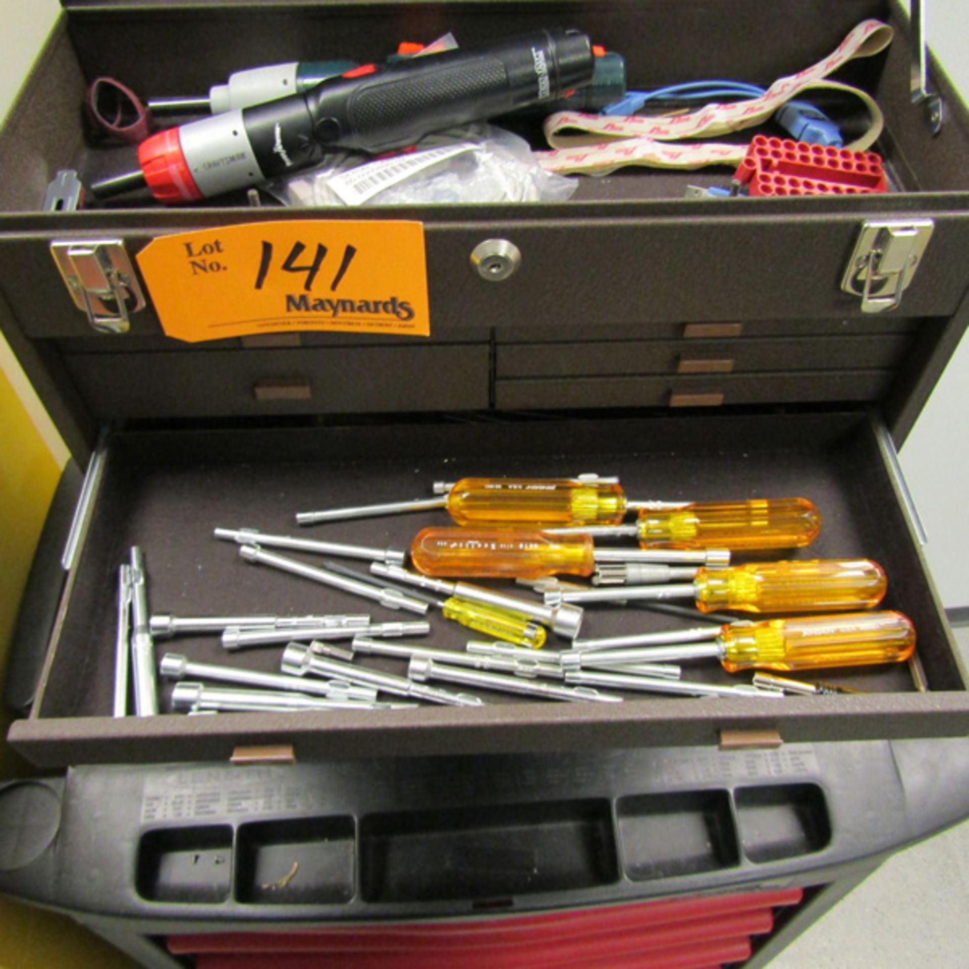 Kennedy 9-Drawer Tool Box with Contents to Include: Screwdrivers, Allen Wrenches, Standard - Image 3 of 7