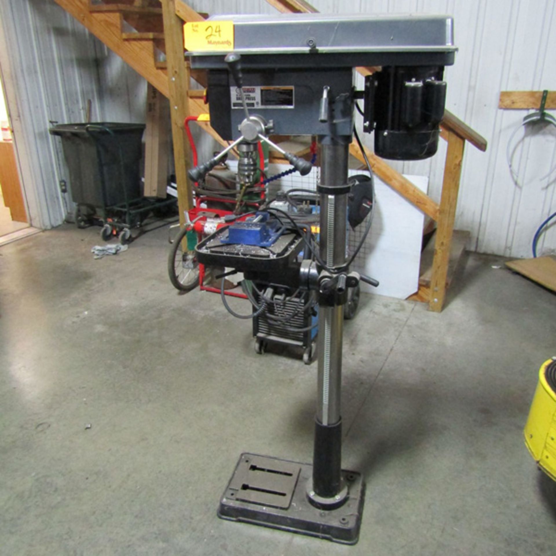 Central Machinery 16-Speed Drill Press - 120 V, 60 Hz, 220-3600 RPM, 0-45 Degree Table Tilt, 5/8"