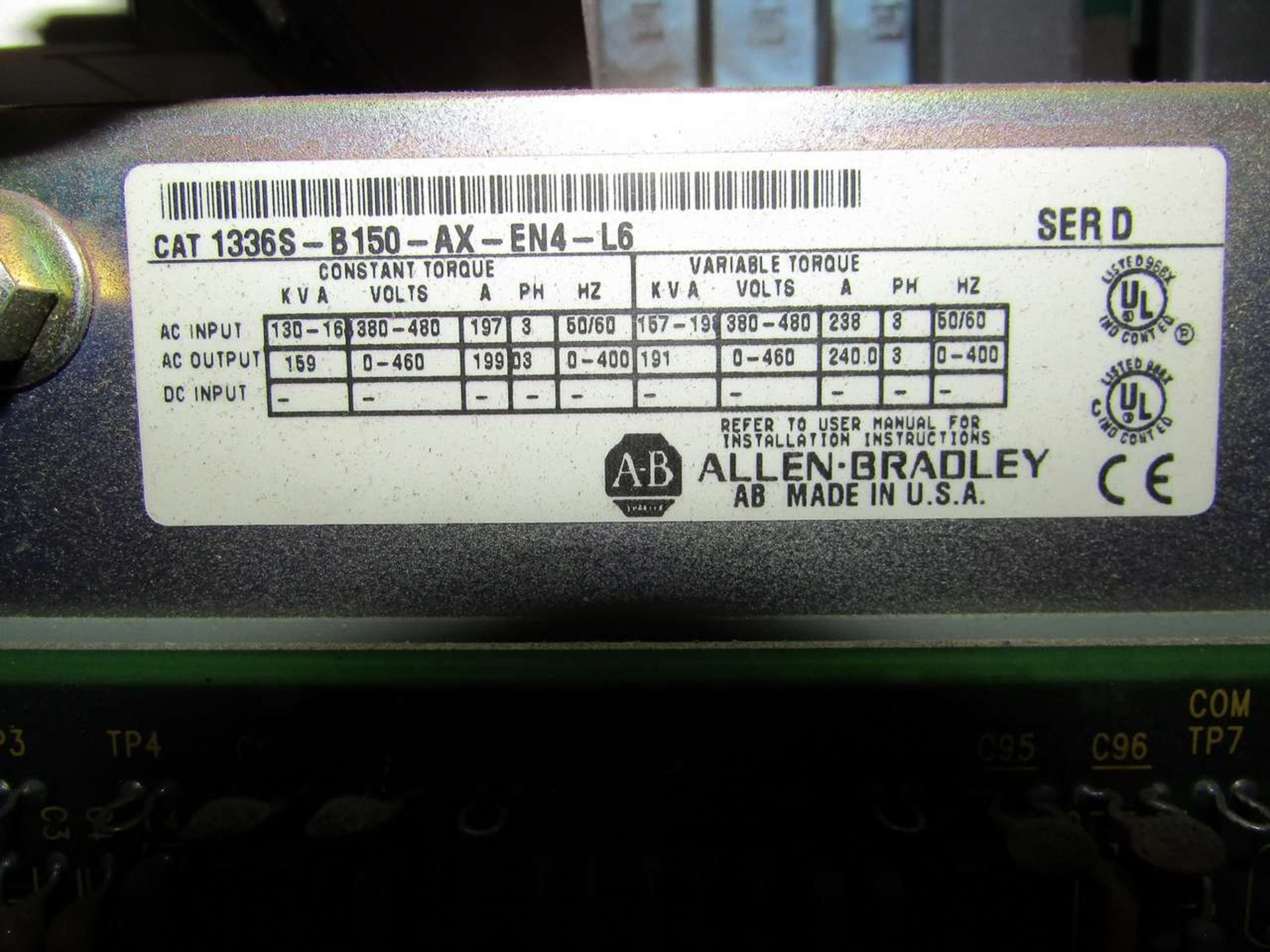 Allen Bradley 1336S-B150VAA-DS-D13-GM1C-HA2L 2000HP Variable Frequency AC Drive Cabinet - Image 9 of 9