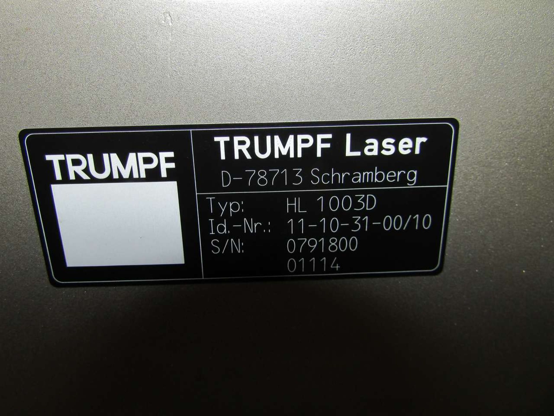 2005 Trumpf HL1003D Industrial Laser Unit - Image 13 of 13