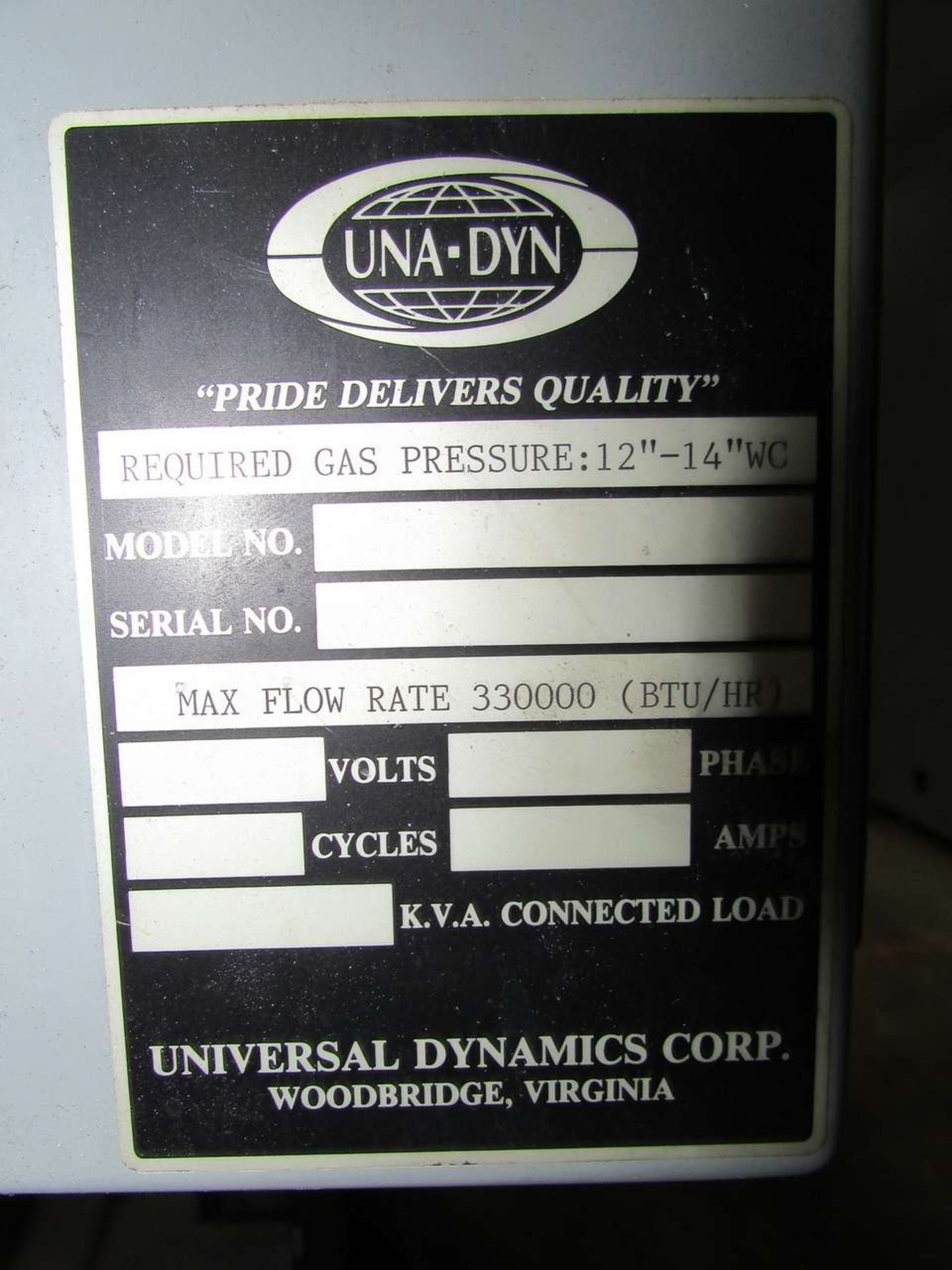 UNA-DYN Natural Gas Heating Unit - Image 9 of 12