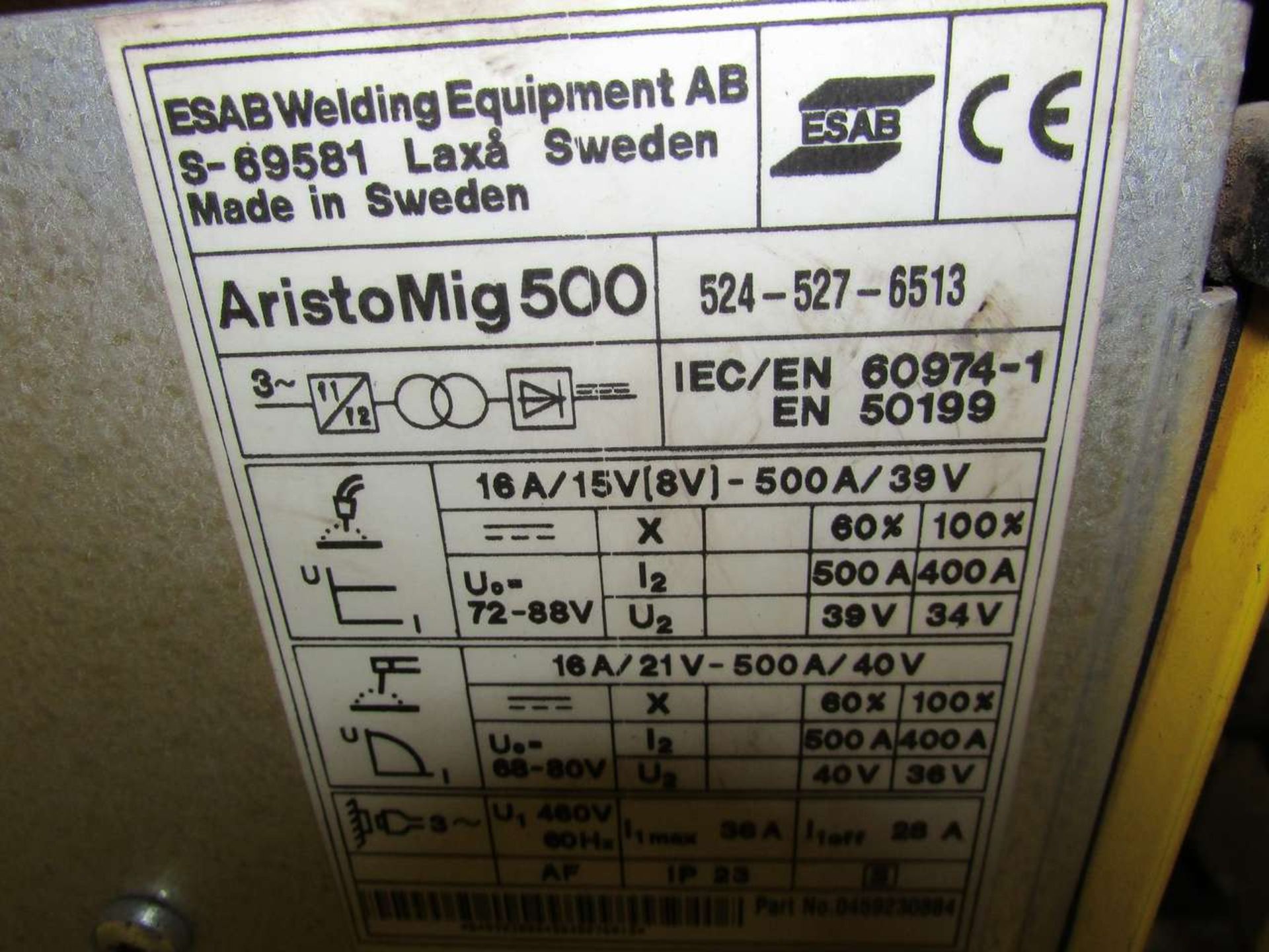 ESAB AristoMIG 500 MIG Welder - Image 4 of 4