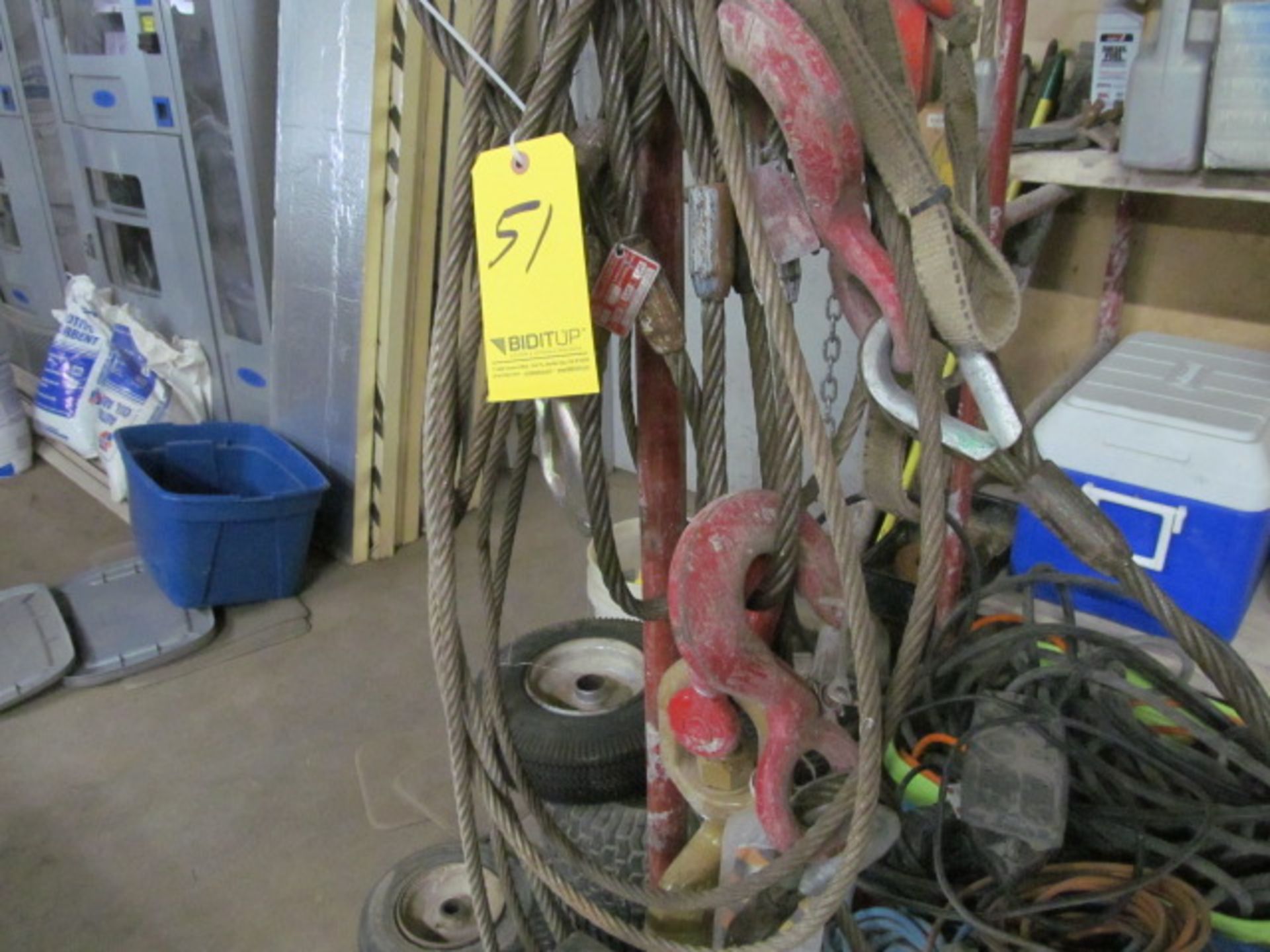 Wire Rope Sling with Hook's, Located At: 305 Industrial Ln, Wheeling, IL 60090