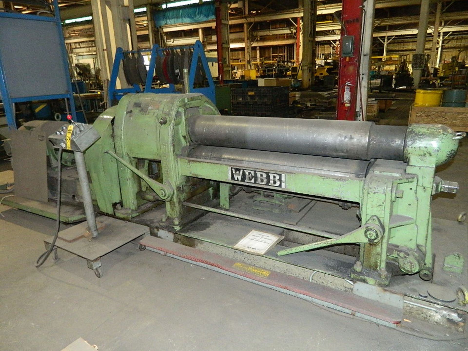 Webb Initial Pinch Power Roll, 5/8" x 4', Mdl: 6L, S/N: 53122 - Painesville, OH - 7262P - Image 2 of 2