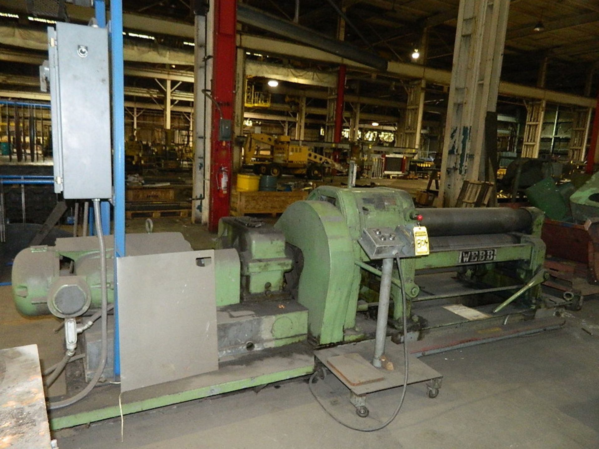 Webb Initial Pinch Power Roll, 5/8" x 4', Mdl: 6L, S/N: 53122 - Painesville, OH - 7262P
