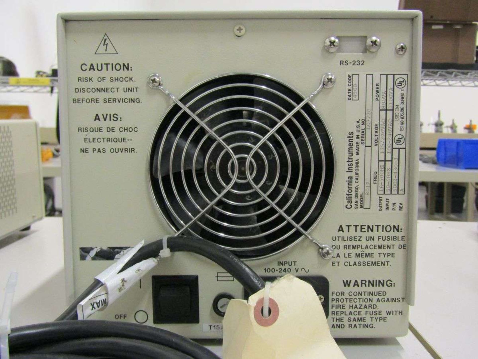 California Instruments 801P AC Power Source - Image 3 of 3