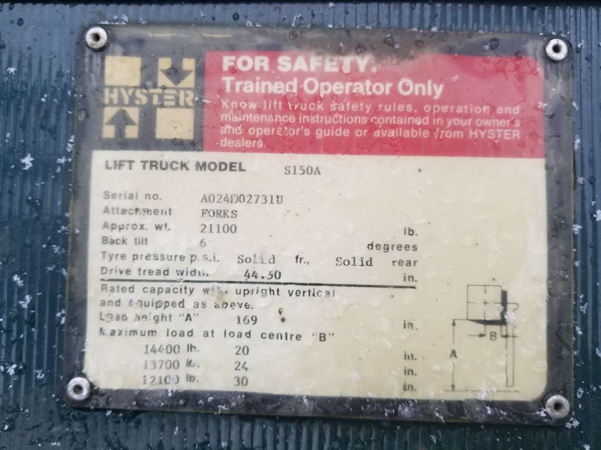 1978 Hyster S150A Forklift - Image 12 of 13