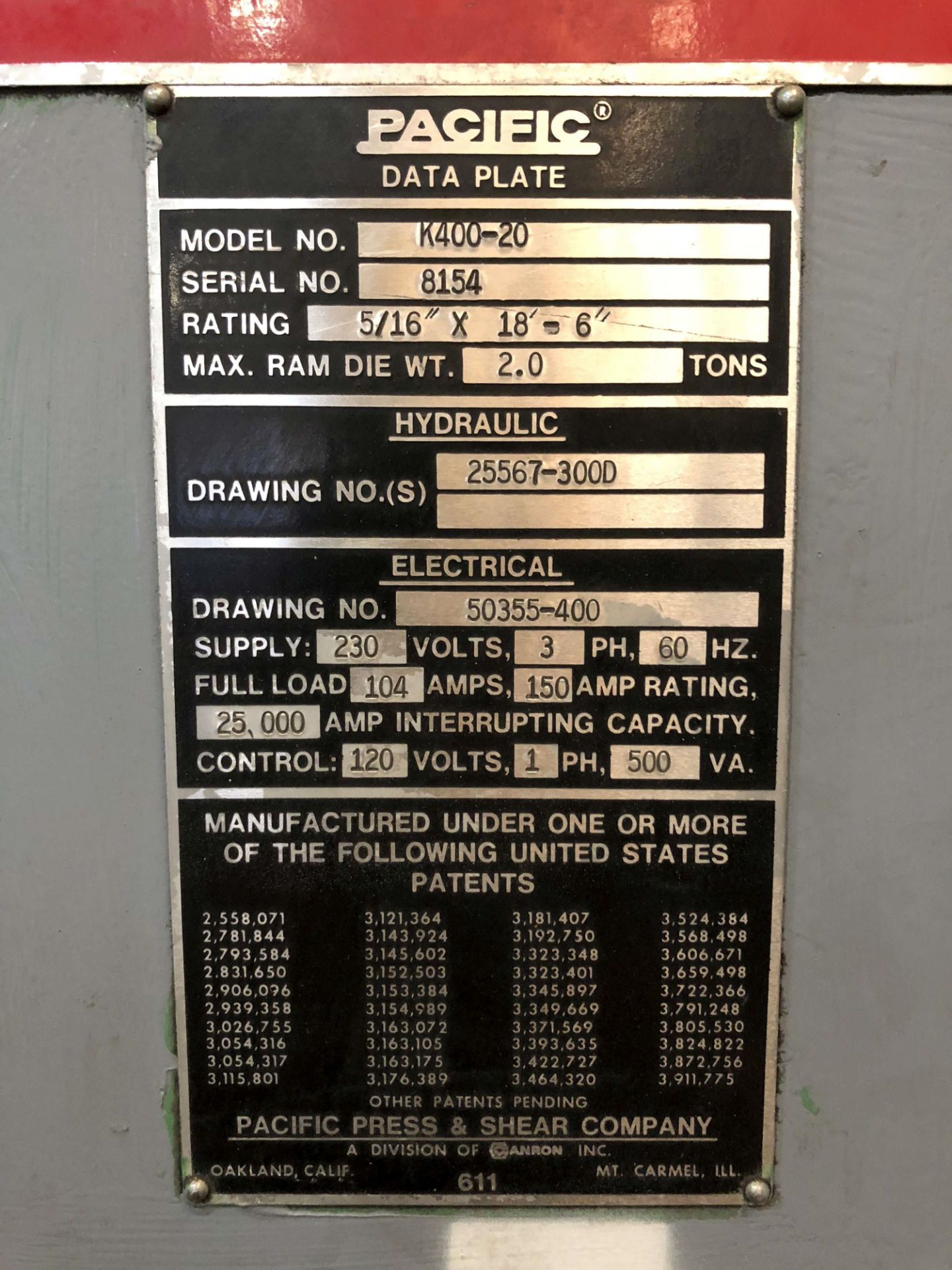 BULK OFFERING OF LOTS 12-15 (Eave Strut Bending Line), Located at 2401 Conestoga Drive, Carson City - Image 4 of 11