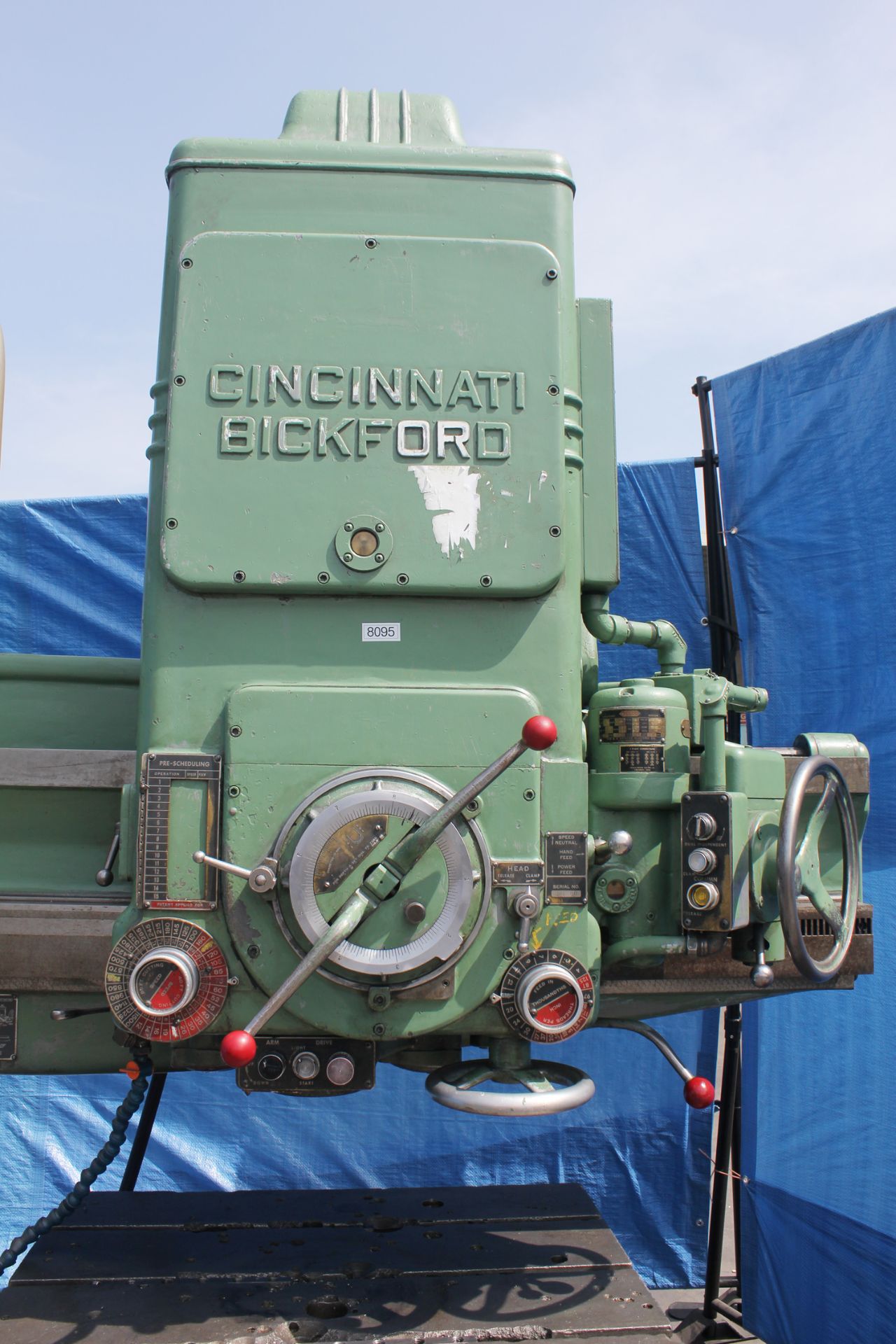 4' x 13” Cincinnati Bickford 953 Radial Arm Drill, Power Elevation, Power Clamping Head & Arm, Power - Image 4 of 10