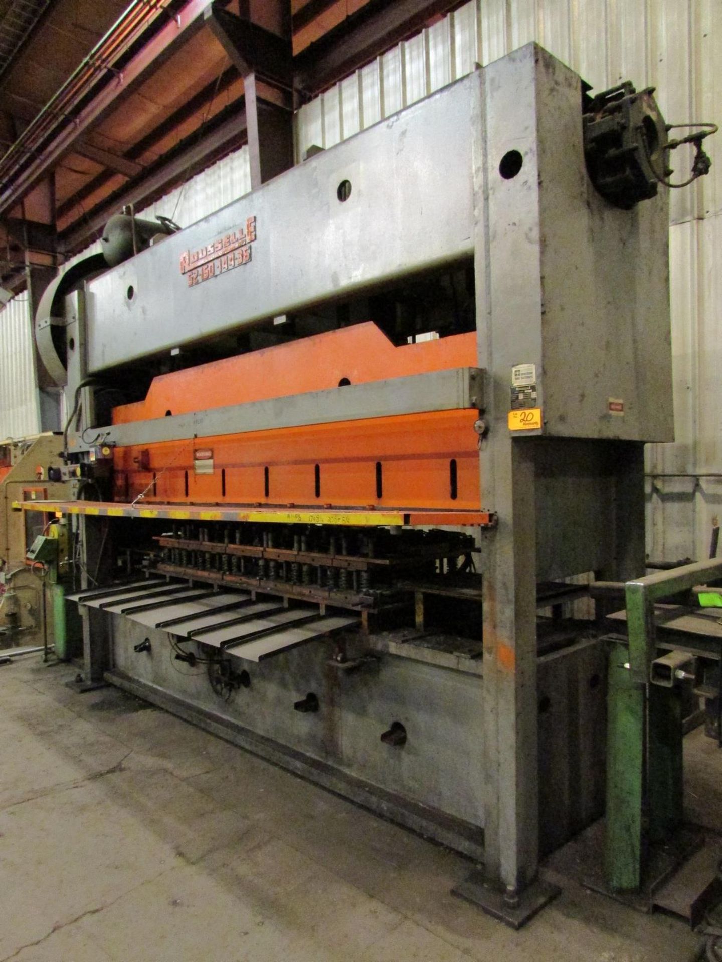 Rousselle 150 Ton Straight Side Press, Mdl: S2-150-144-36, Bed: 12' L to R, 3' F to B, 4" Stroke, - Image 2 of 13