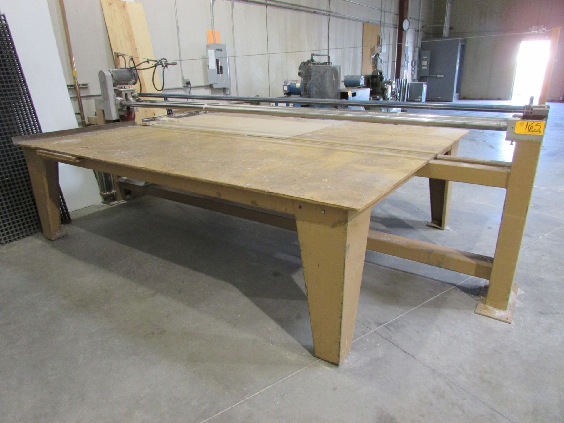 Peterson 12' Panel Saw, 12" Saw Blade, 10' x 8' Table, Tol-O-Matic Power Feed, 3 HP, Located at 1335