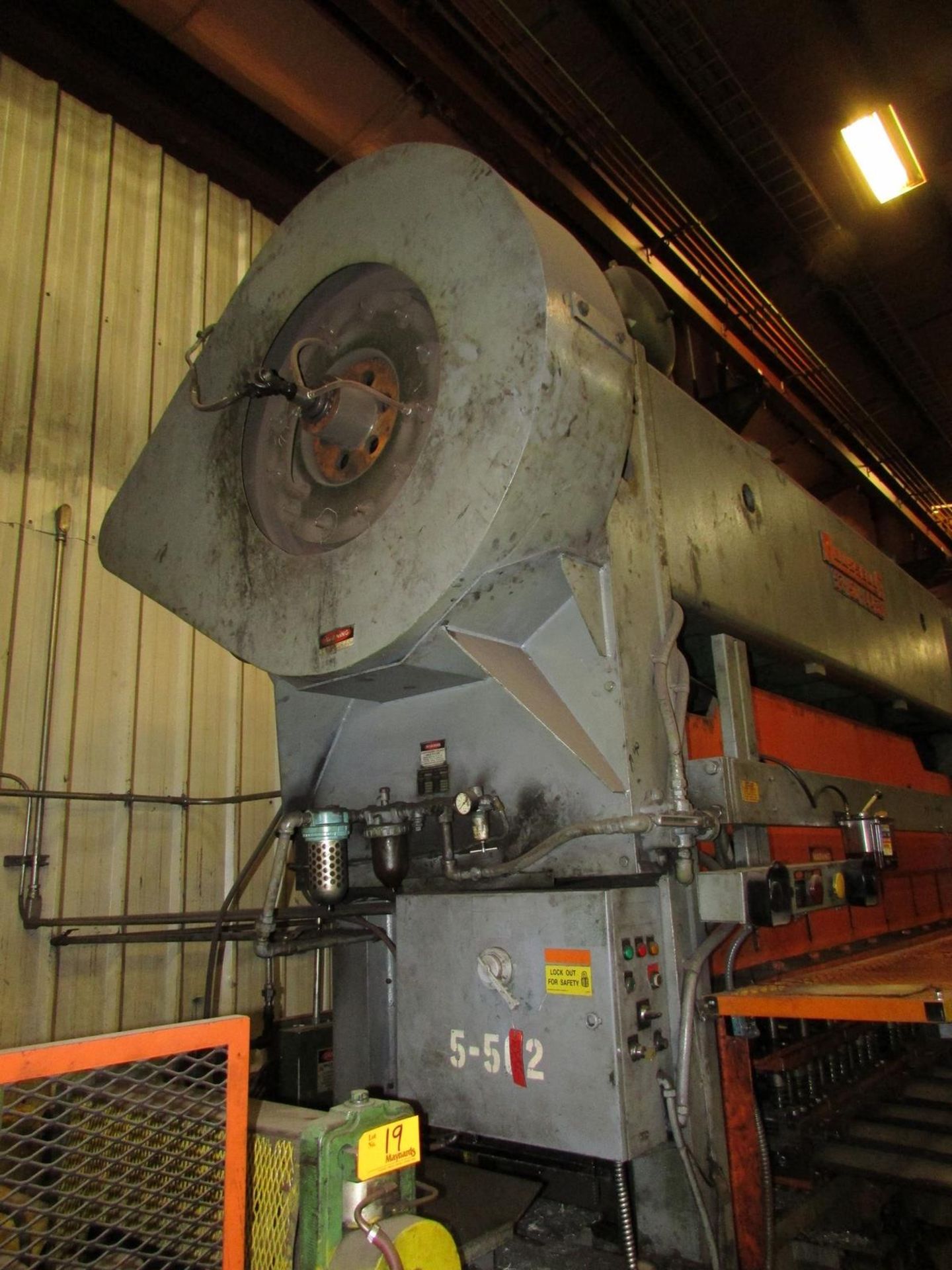 Rousselle 150 Ton Straight Side Press, Mdl: S2-150-144-36, Bed: 12' L to R, 3' F to B, 4" Stroke, - Image 7 of 13