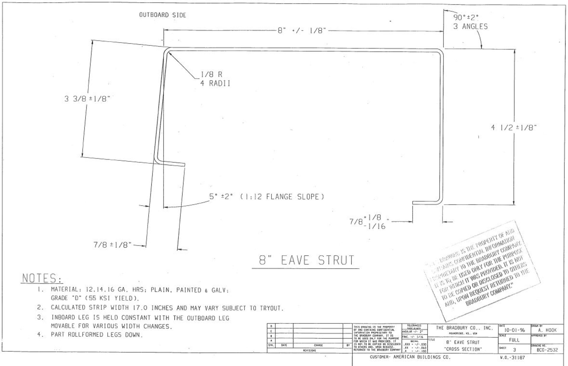 Bradbury Side by Side Purlin Rollformer (New 1997), Mdl: 425, 12 Stands on "CEE" Channel Side, 12 - Image 5 of 27