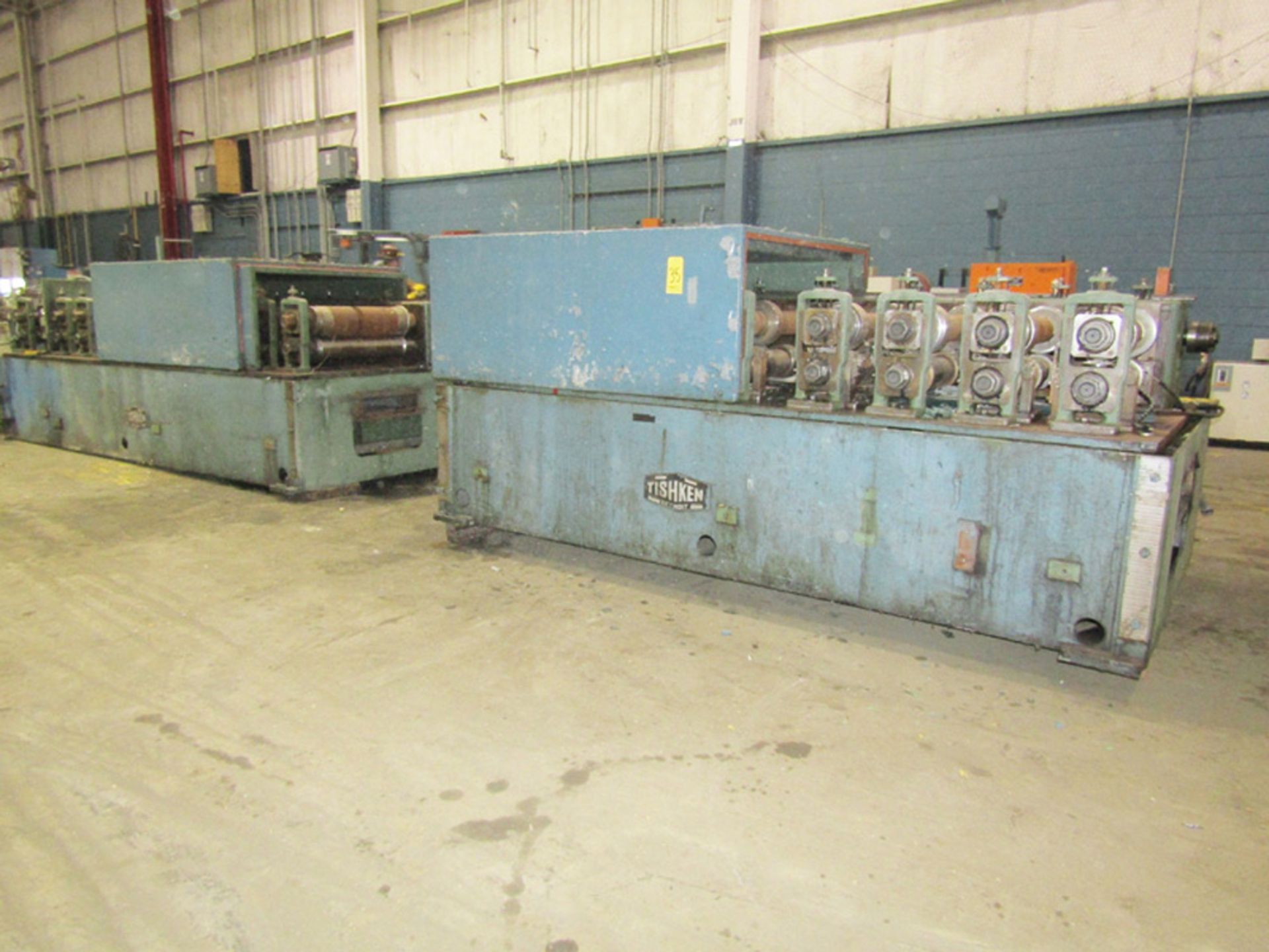 28 Stands x 40" RS x 3" Spindle Tishken 28-HW-3S Geared Rollformer, 6 1/2"- 8 3/8" Vert. Adj., 14” &