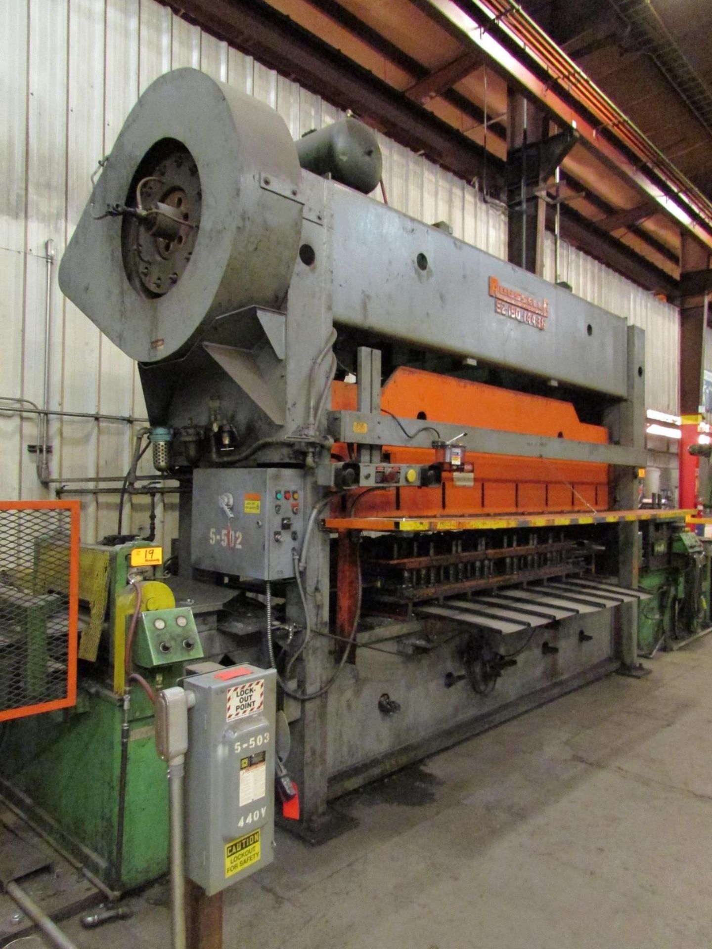 Rousselle 150 Ton Straight Side Press, Mdl: S2-150-144-36, Bed: 12' L to R, 3' F to B, 4" Stroke, - Image 6 of 13