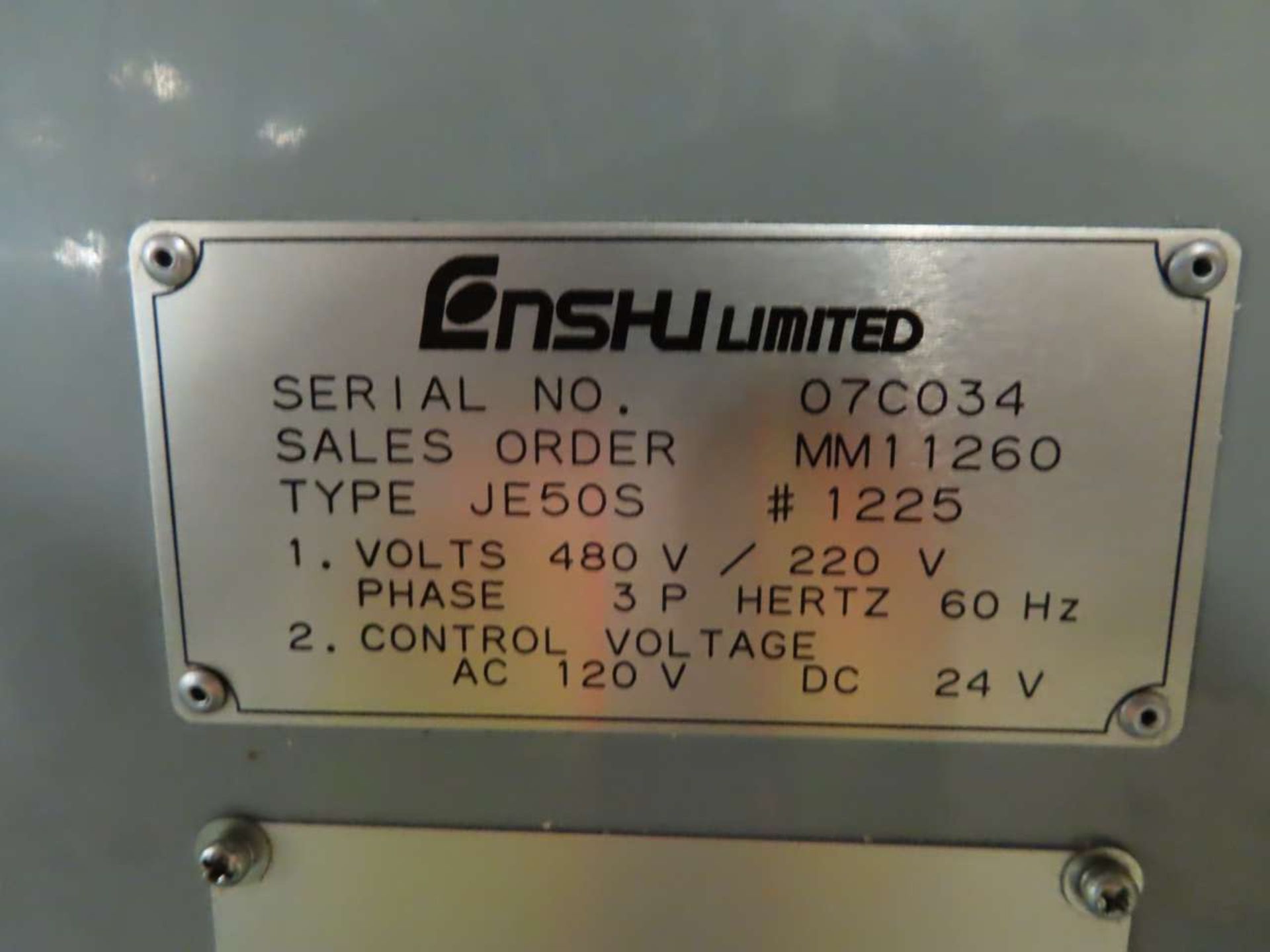 2007 Enshu JE50S CNC Horizontal Machining Center - Image 2 of 8