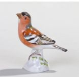 Miniature Meissen porcelain bird, modelled as a Chaffinch, cross sword mark and numbered 1060