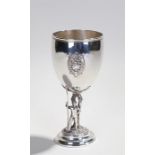 Victorian silver Walton on Thames Regatta trophy, London 1864, maker EM JM the goblet trophy with