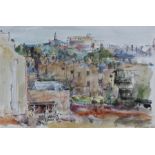 George Weissbort (British, 1928 - 2013) Townscape, signed and dated 1987 watercolour, 27cm x 18cm