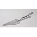 Victorian silver plated presentation trowel, the trowel with the inscription Wesleyan Chapel